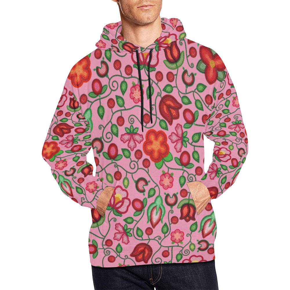 Rose Reverie Pink Hoodie for Men (USA Size)