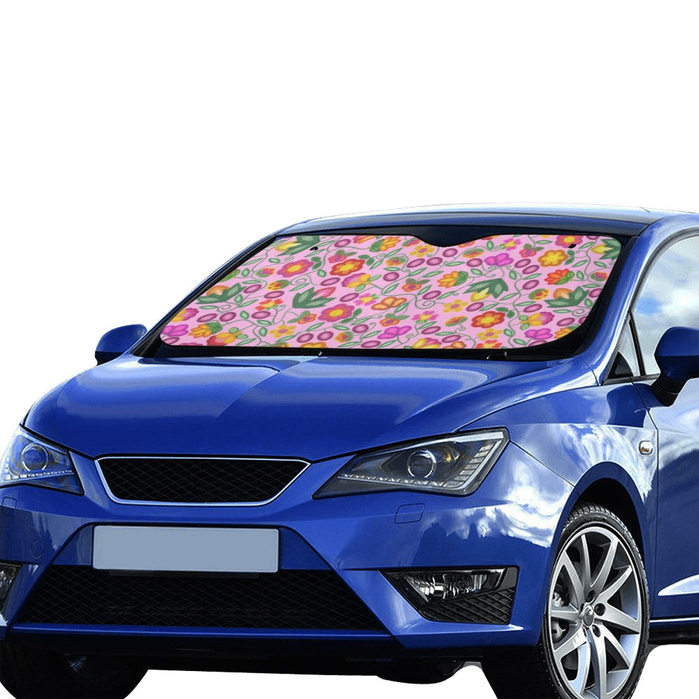 Boreal Bounty Pink Car Sun Shade 55"x30"