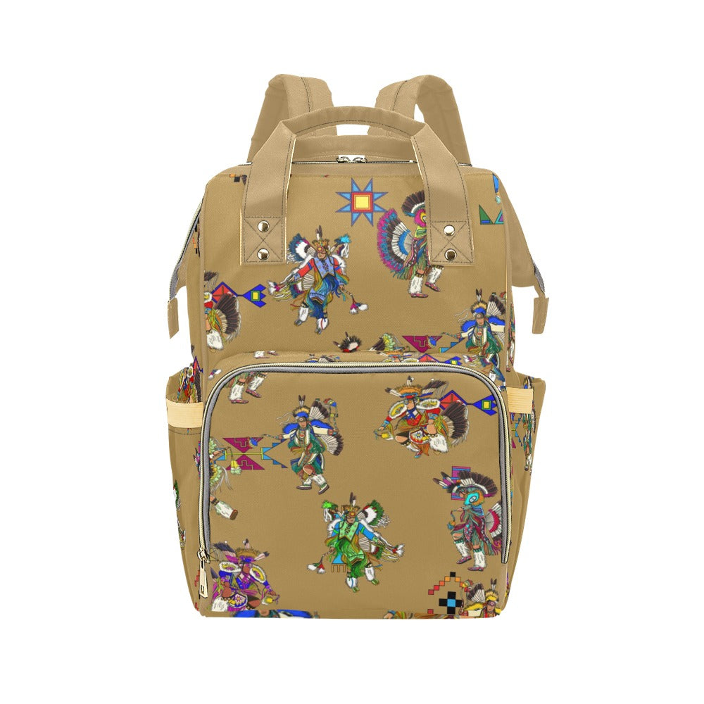 Men's Fancy Dancers Earth Multi-Function Diaper Backpack/Diaper Bag