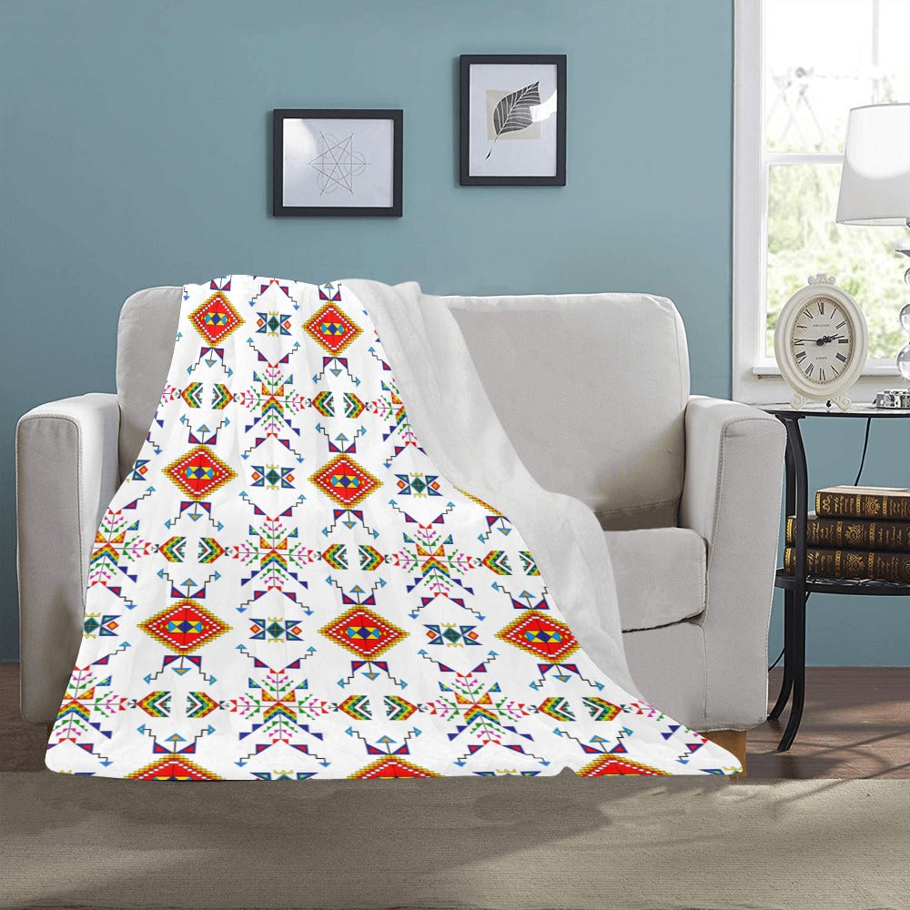 Buffalo Jump White Ultra-Soft Micro Fleece Blanket 40"x50"
