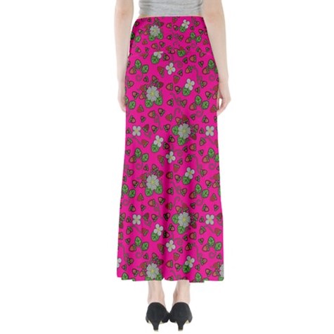 Strawberry Dreams Blush Full Length Maxi Skirt