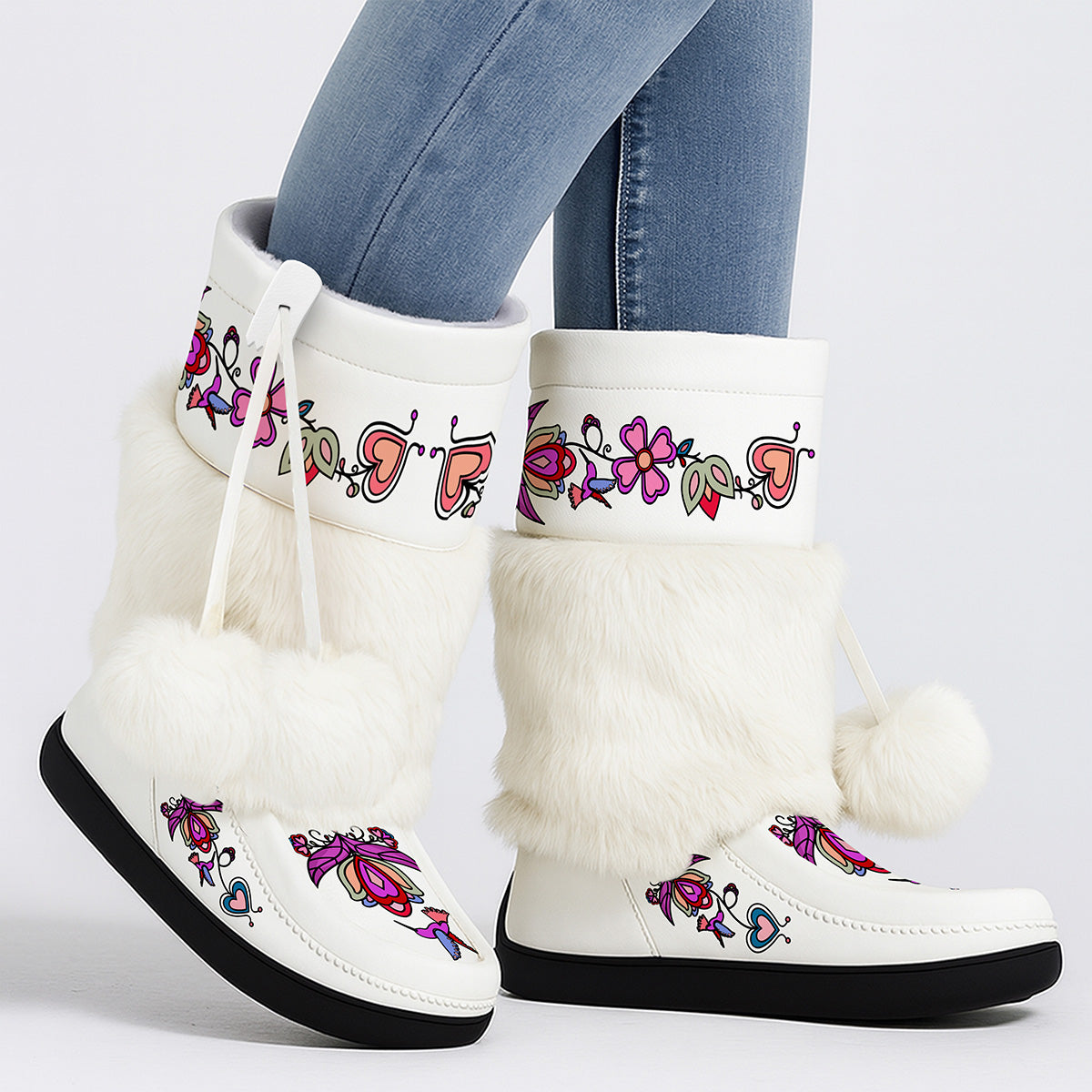 Frosted Leaf Spirit Real Leather MocLux Calf with Fur