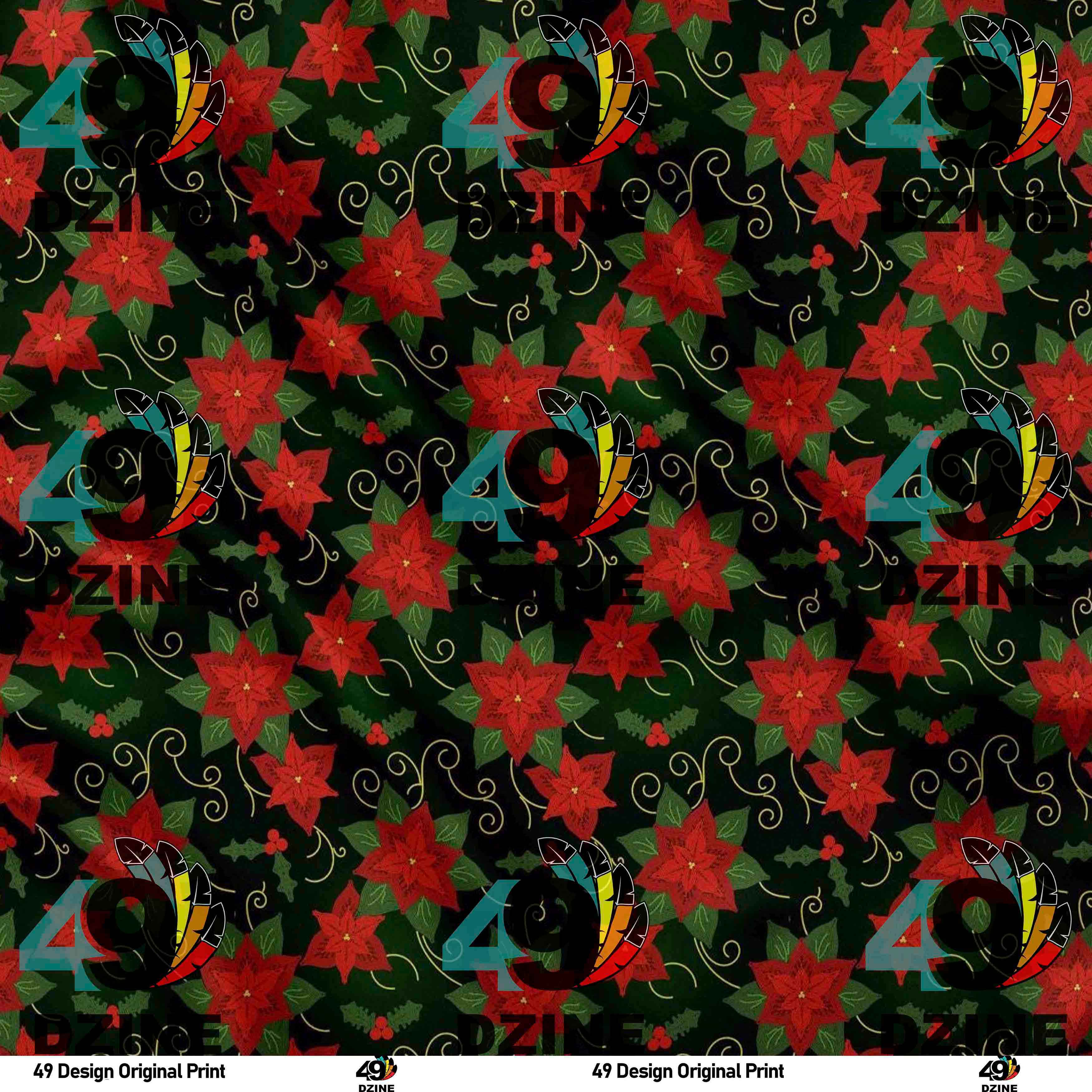 Poinnsettia Parade 56 Inch Cotton Poplin Pre Order