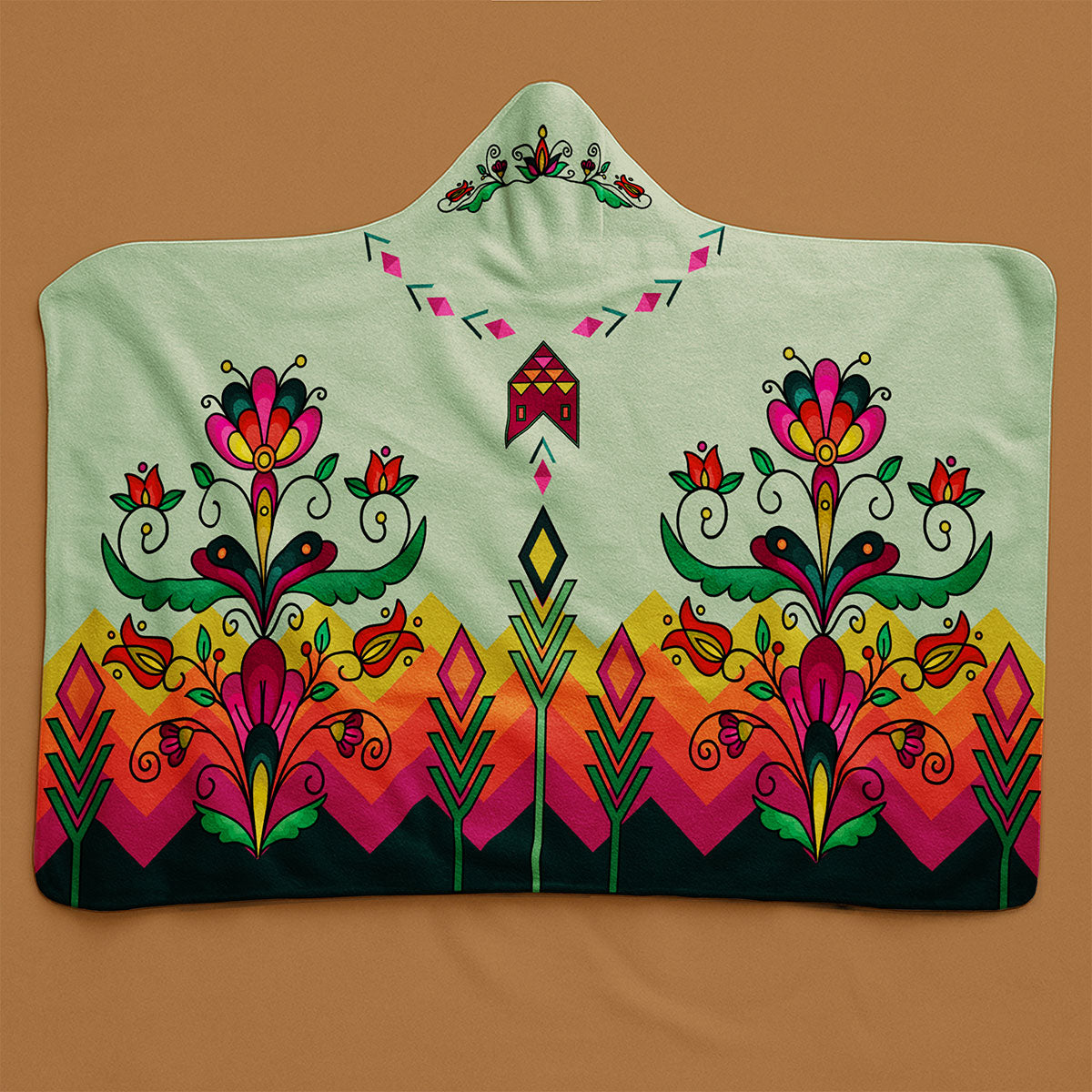 Autumn Kinship Wreath Women's Hooded Blanket