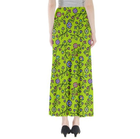 Cosmic Whisper Pastel Sweetgrass Full Length Maxi Skirt