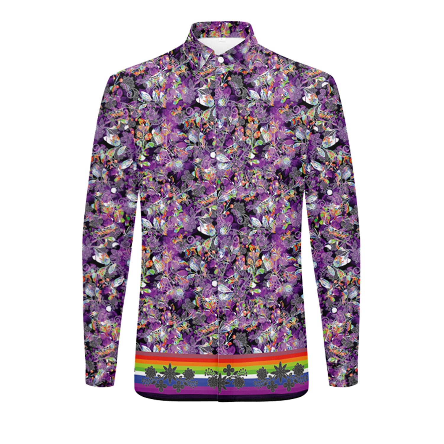 Culture in Nature Purple Men's Long Sleeve Dress Shirt