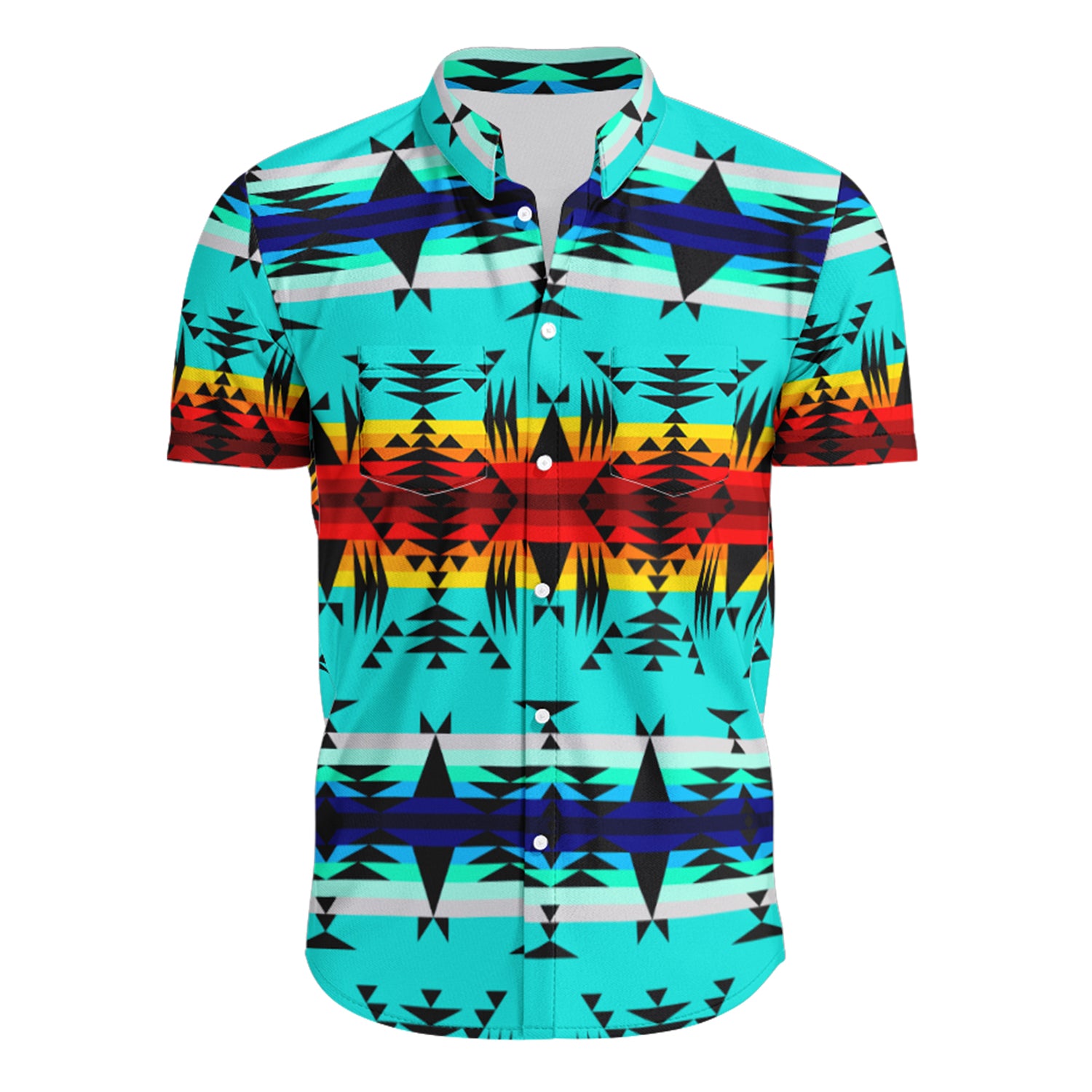 Between the Mountains Hawaiian-Style Button Up Shirt