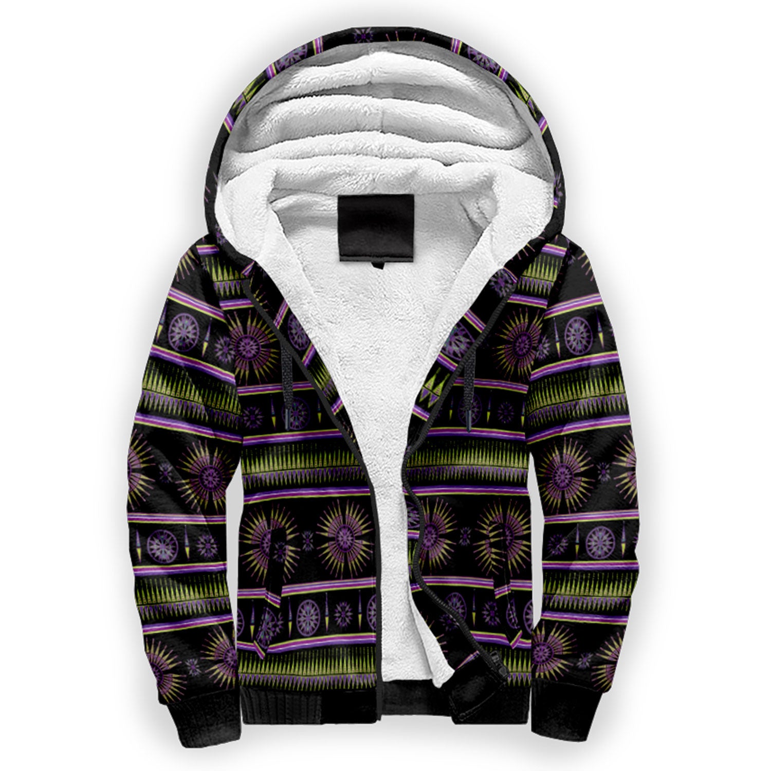 Evening Feather Wheel Sherpa Hoodie