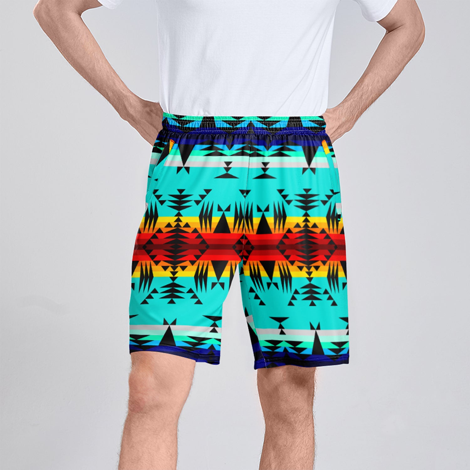 Between the Mountains Athletic Shorts with Pockets
