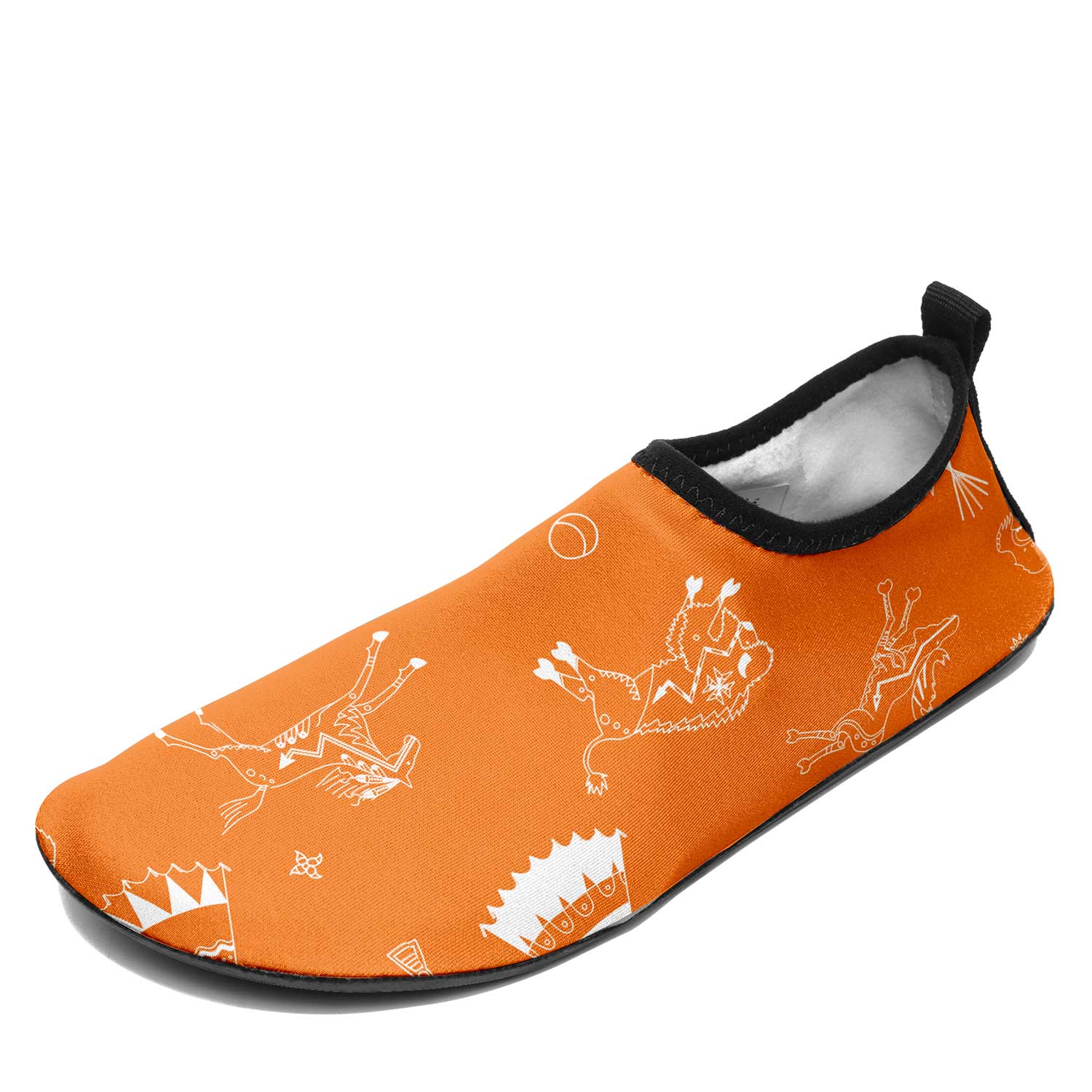 Ledger Dabbles Orange Kid's Sockamoccs Slip On Shoes
