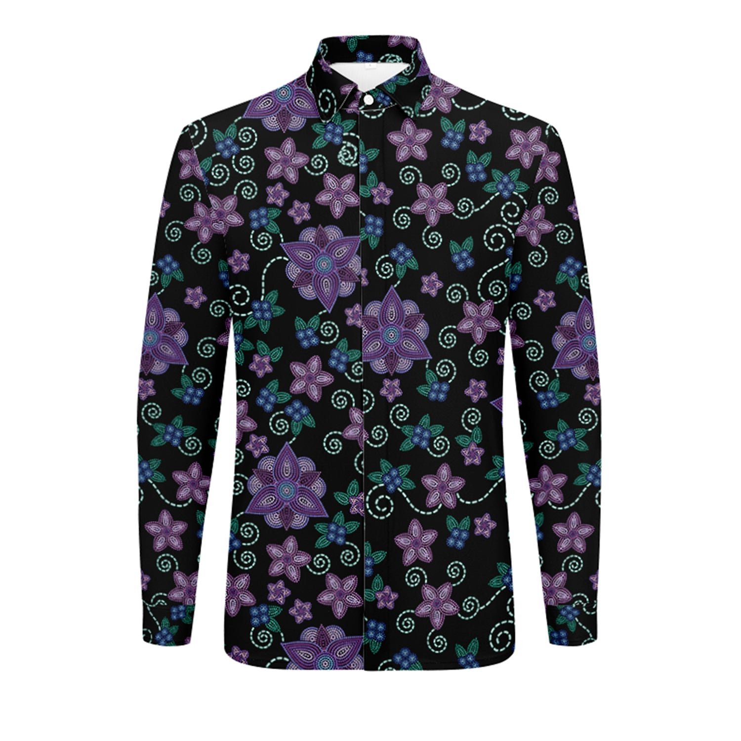 Berry Picking Men's Long Sleeve Dress Shirt