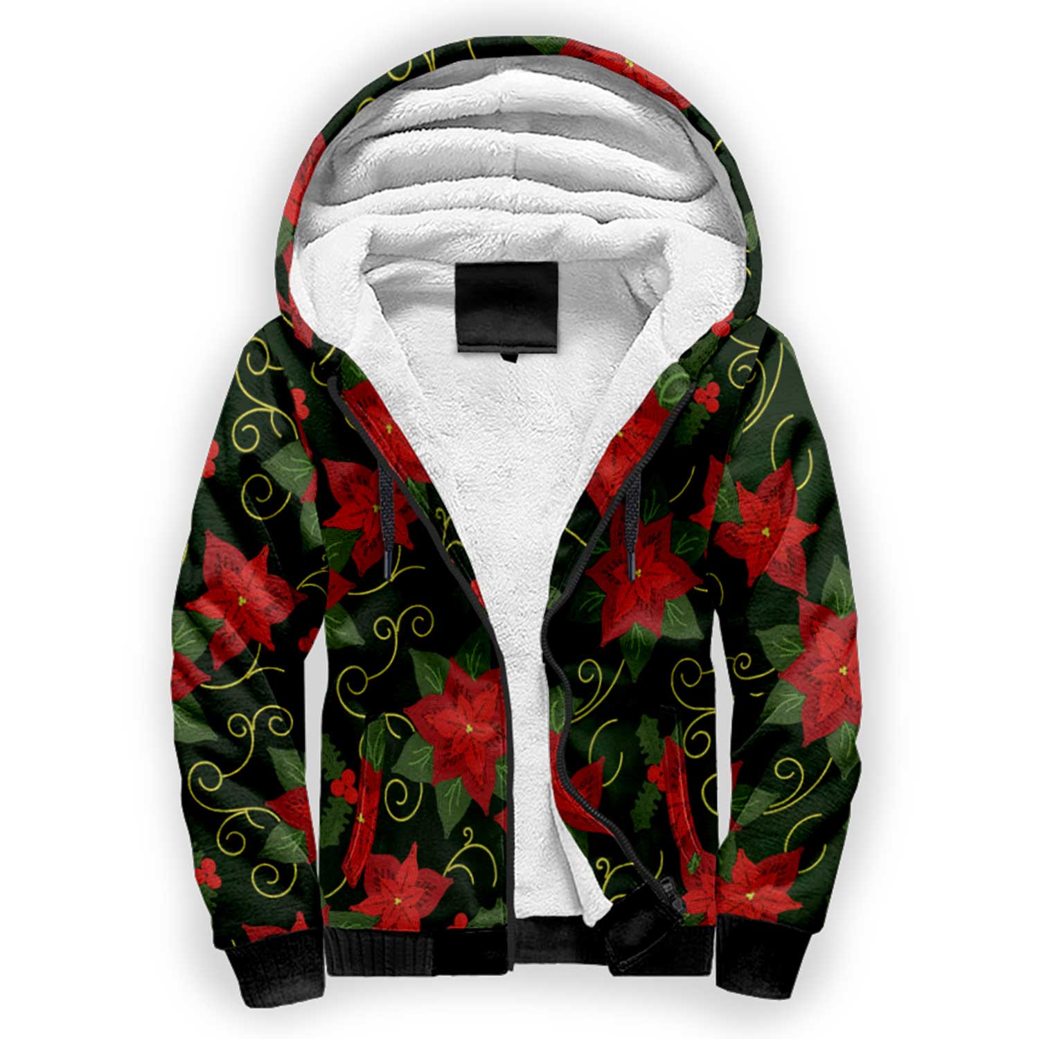 Poinsetta Parade Sherpa Hoodie