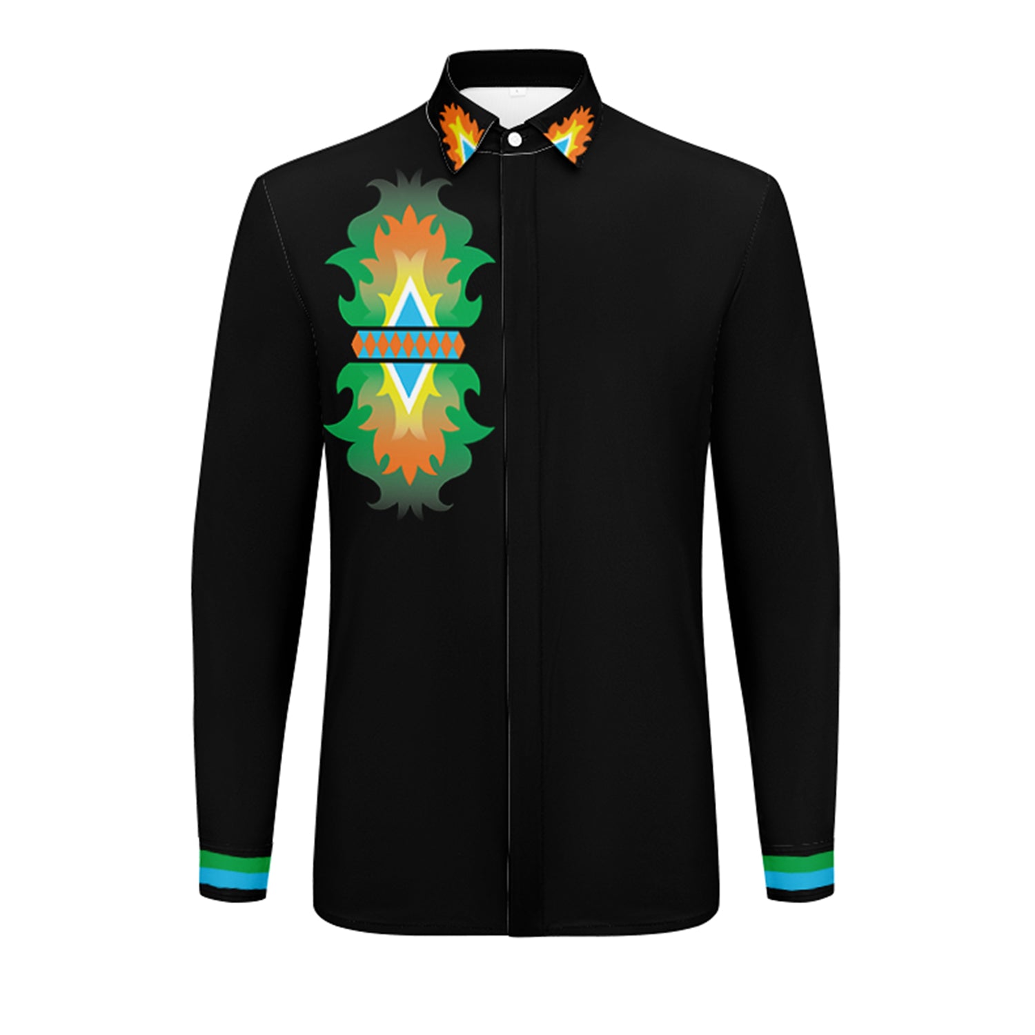 Deer Clan Lodge Men's Long Sleeve Dress Shirt