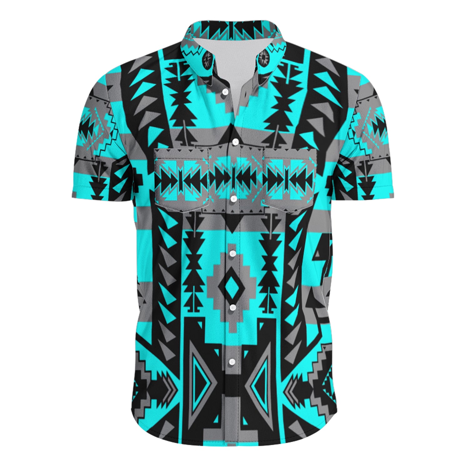 Chiefs Mountain Sky Hawaiian-Style Button Up Shirt
