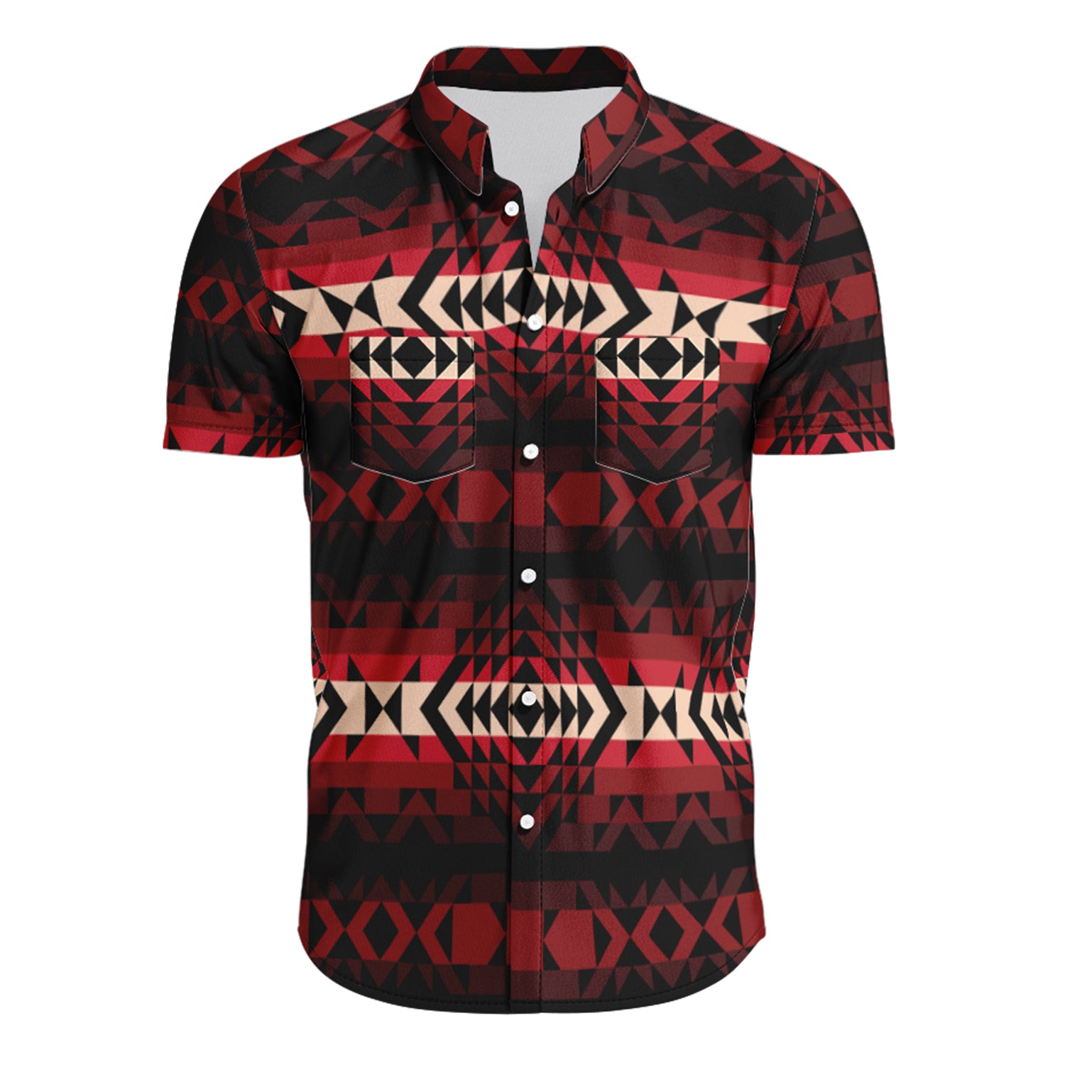 Black Rose Hawaiian-Style Button Up Shirt