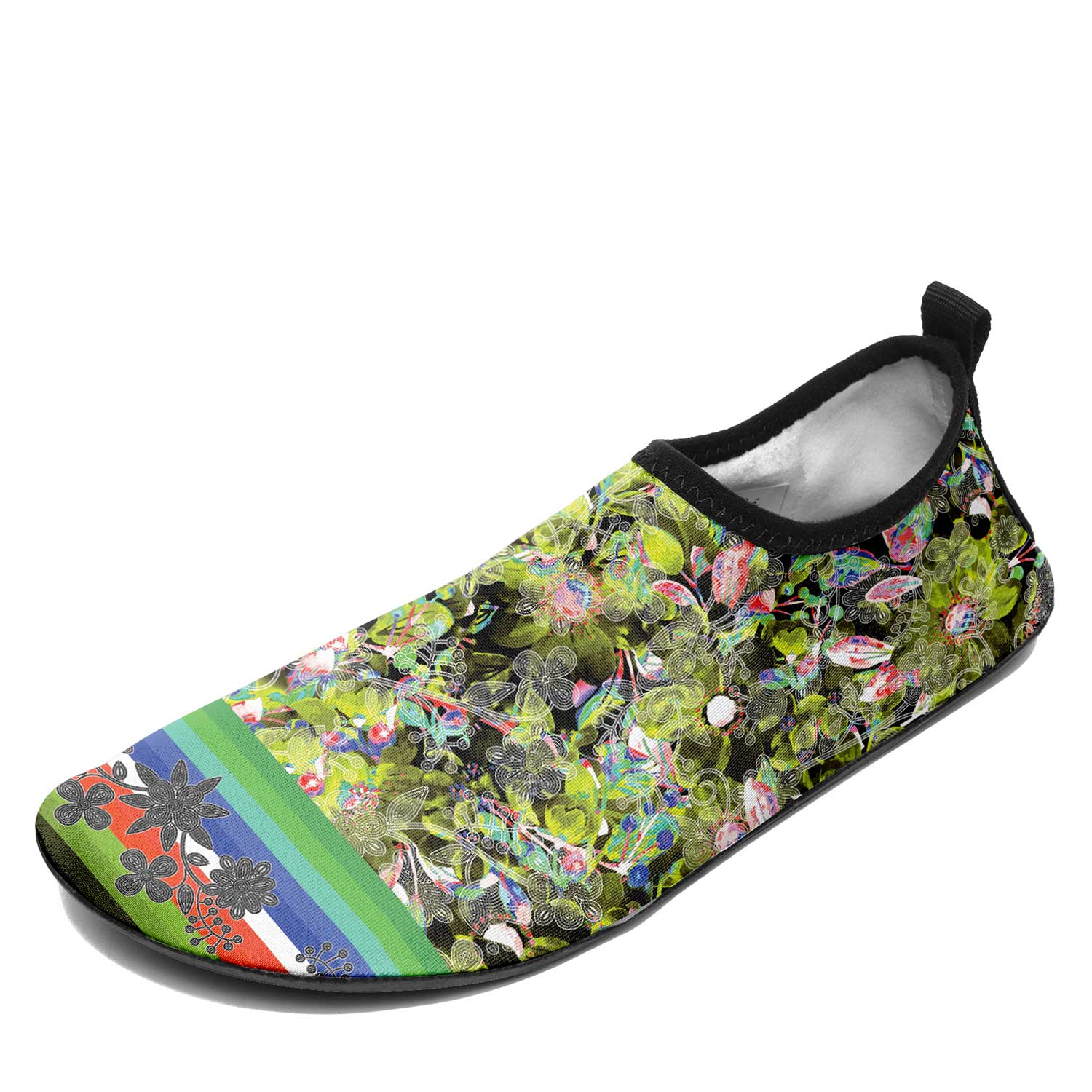 Culture in Nature Green Leaf Kid's Sockamoccs Slip On Shoes