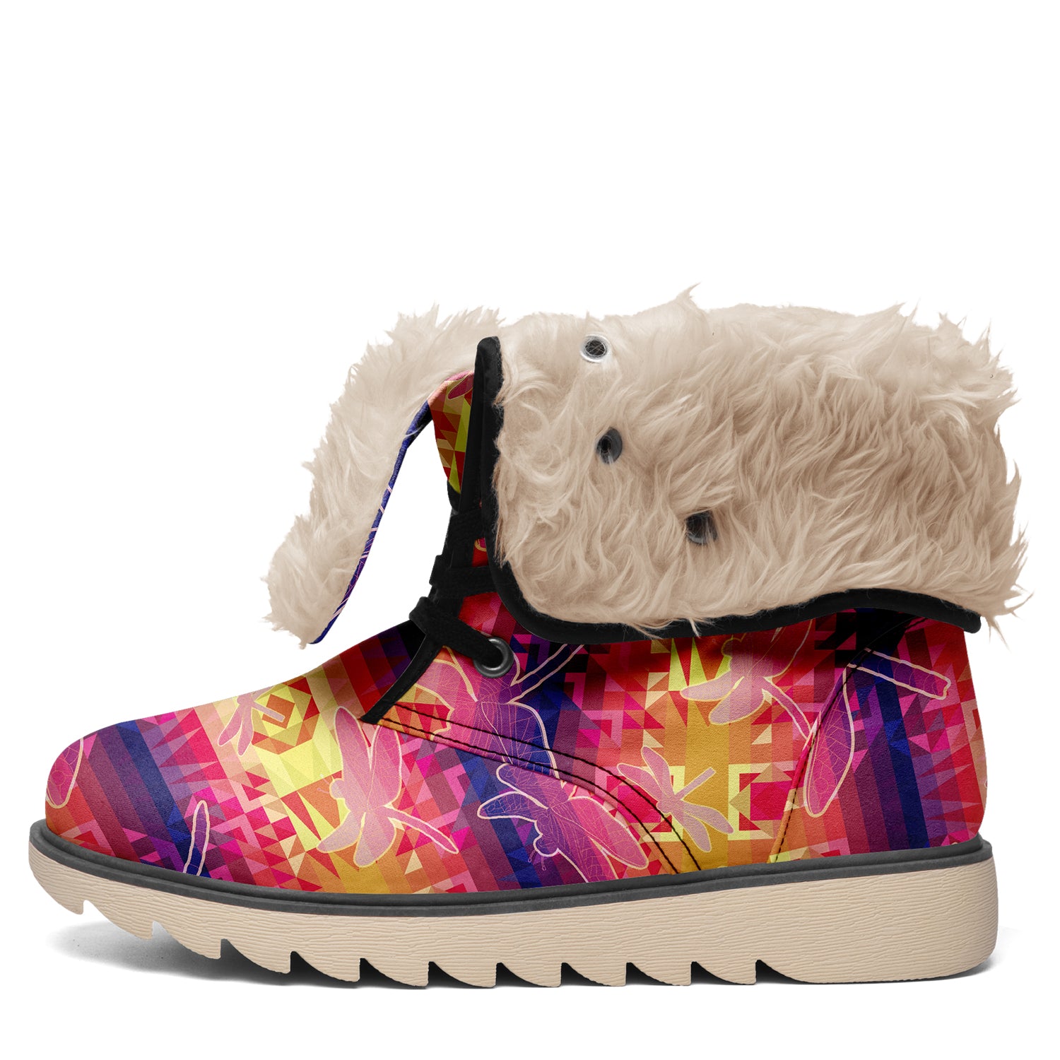 Kaleidoscope Dragonfly Polar Winter Boots