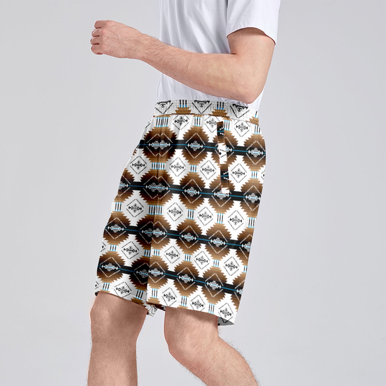 Cofitichequi White Athletic Shorts with Pockets
