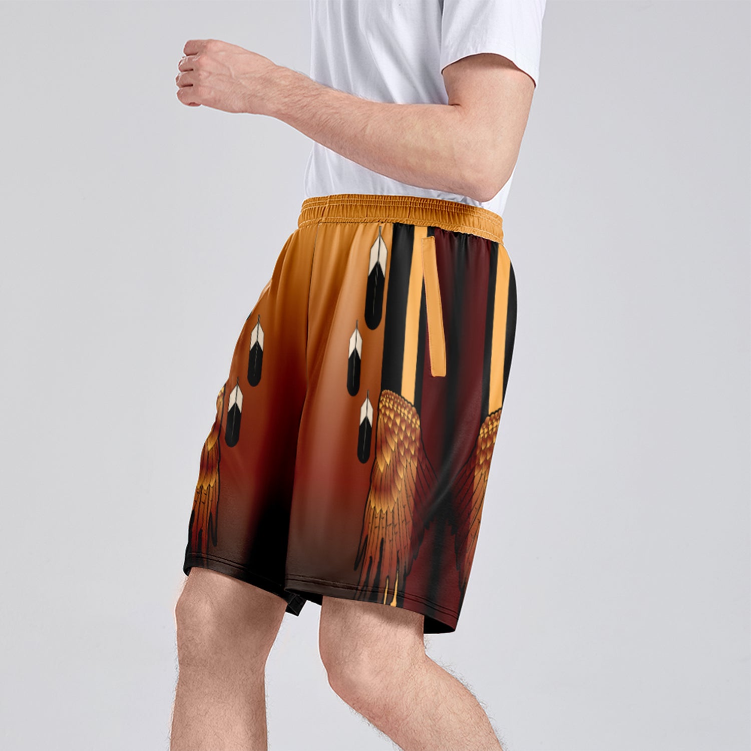 Eagle Wing Athletic Shorts with Pockets