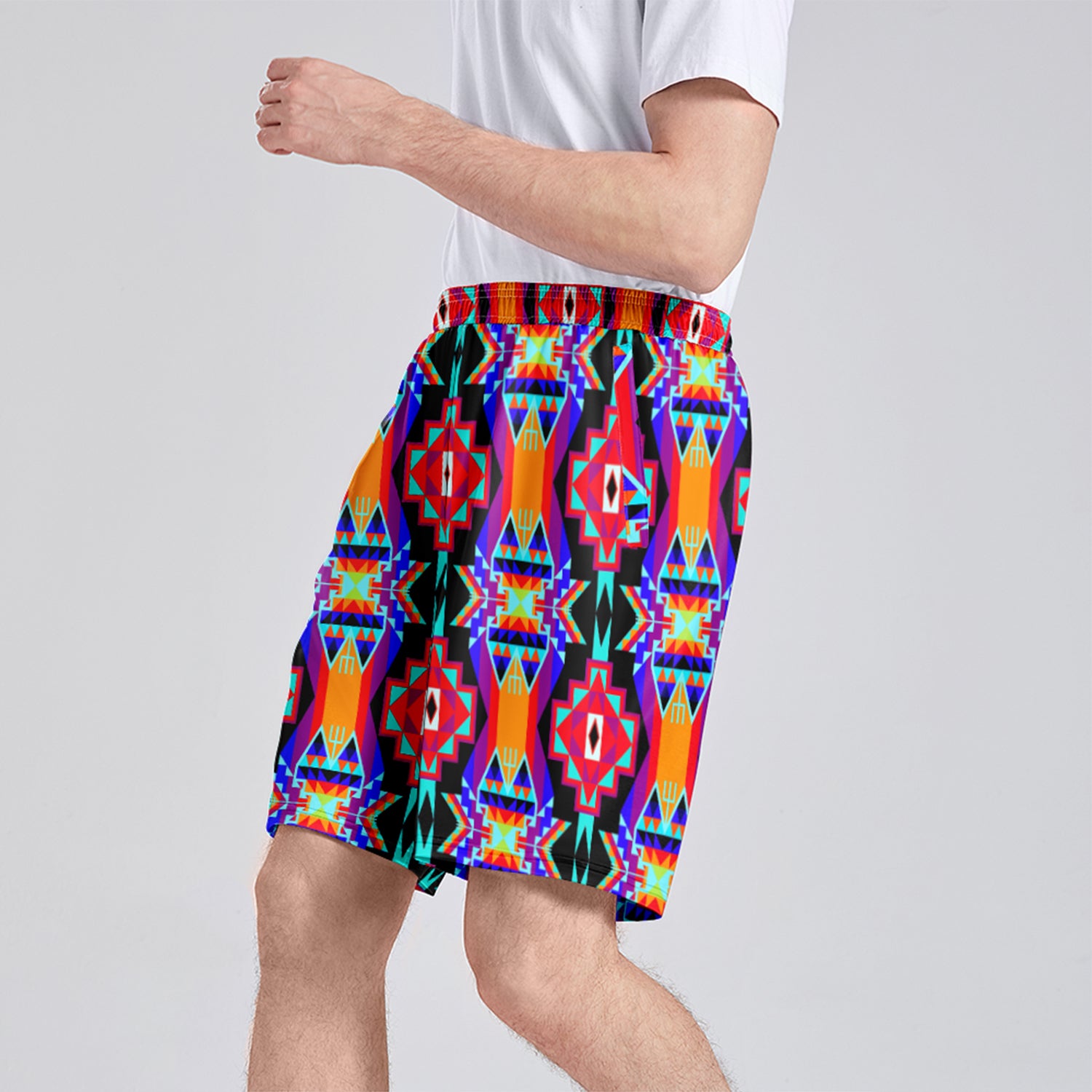 Fancy Bustle Athletic Shorts with Pockets