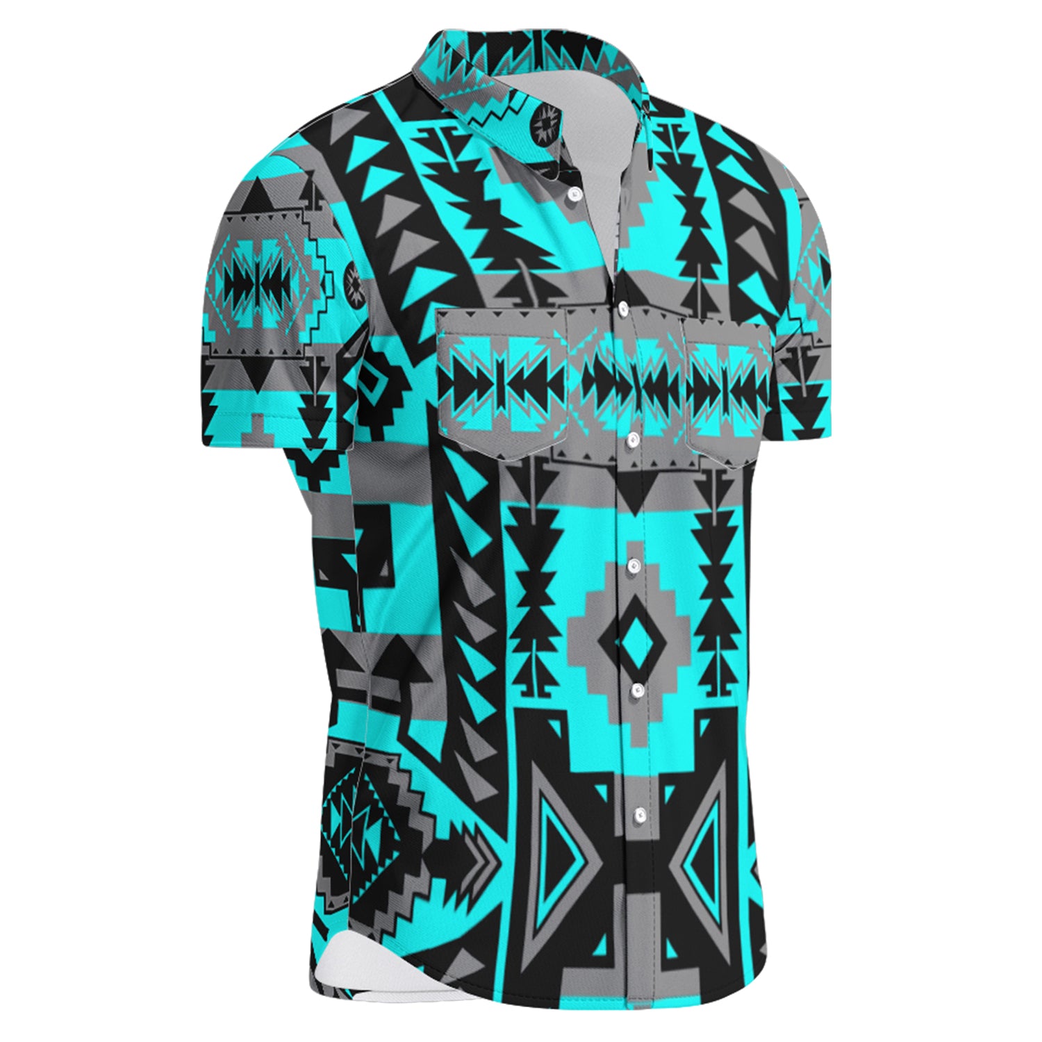 Chiefs Mountain Sky Hawaiian-Style Button Up Shirt