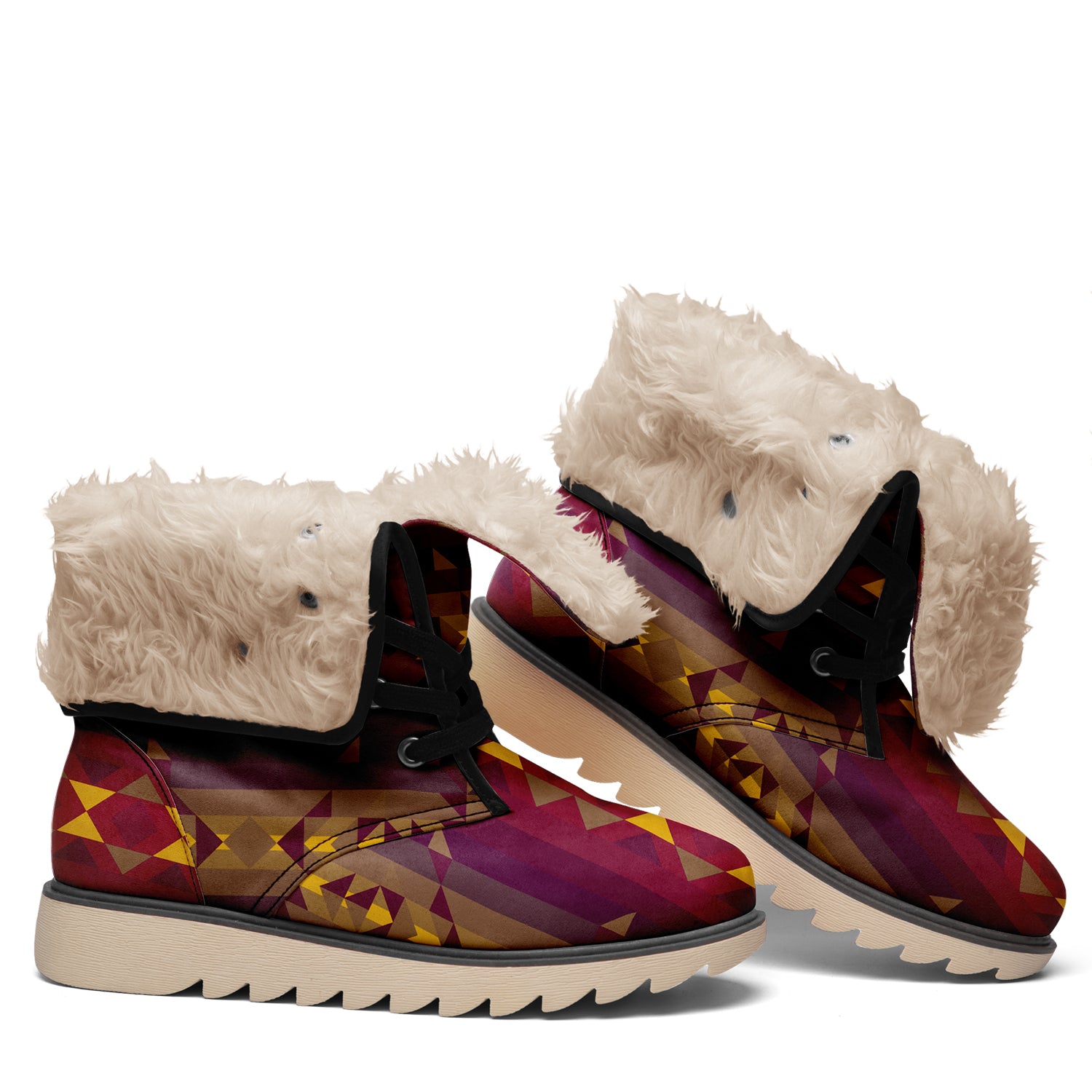 Gold Wool Polar Winter Boots