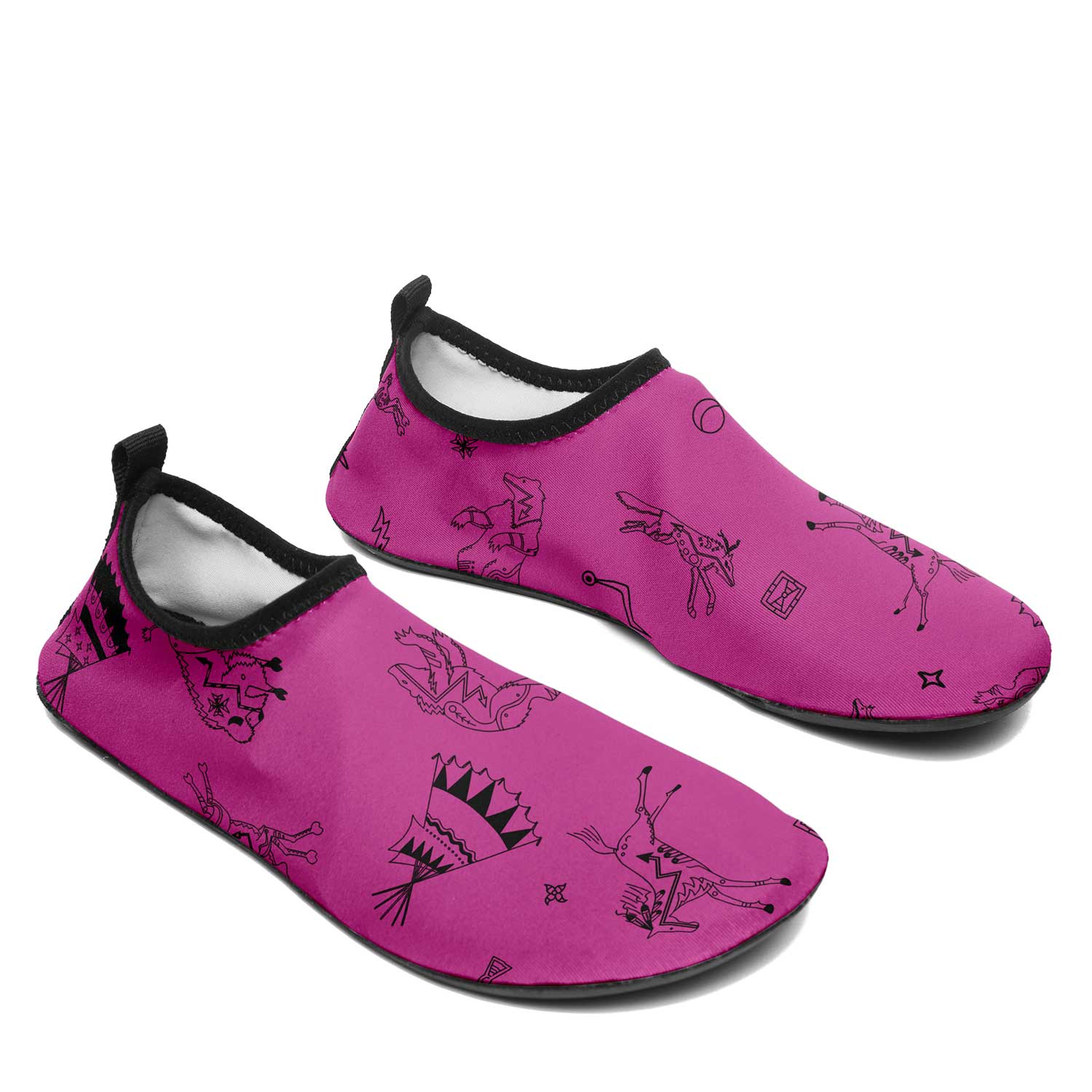 Ledger Dabbles Magenta Kid's Sockamoccs Slip On Shoes