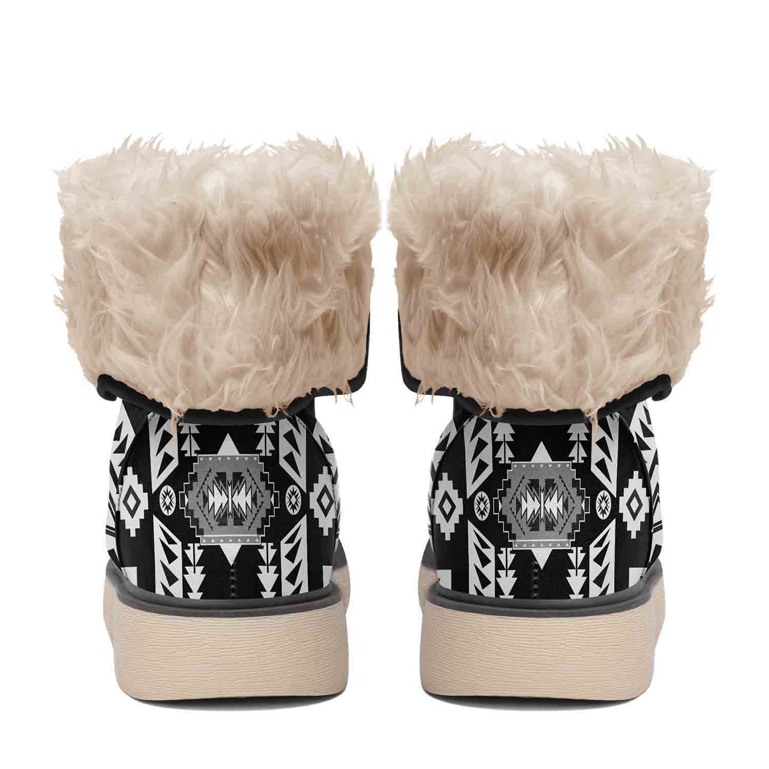 Chiefs Mountain Black and White Polar Winter Boots