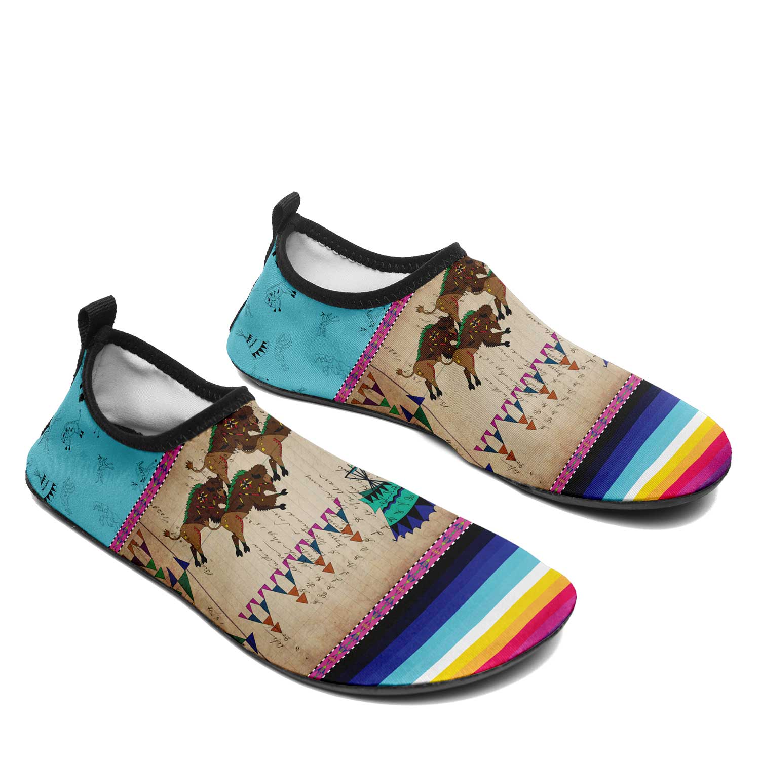 Buffalos Running Sky Sockamoccs