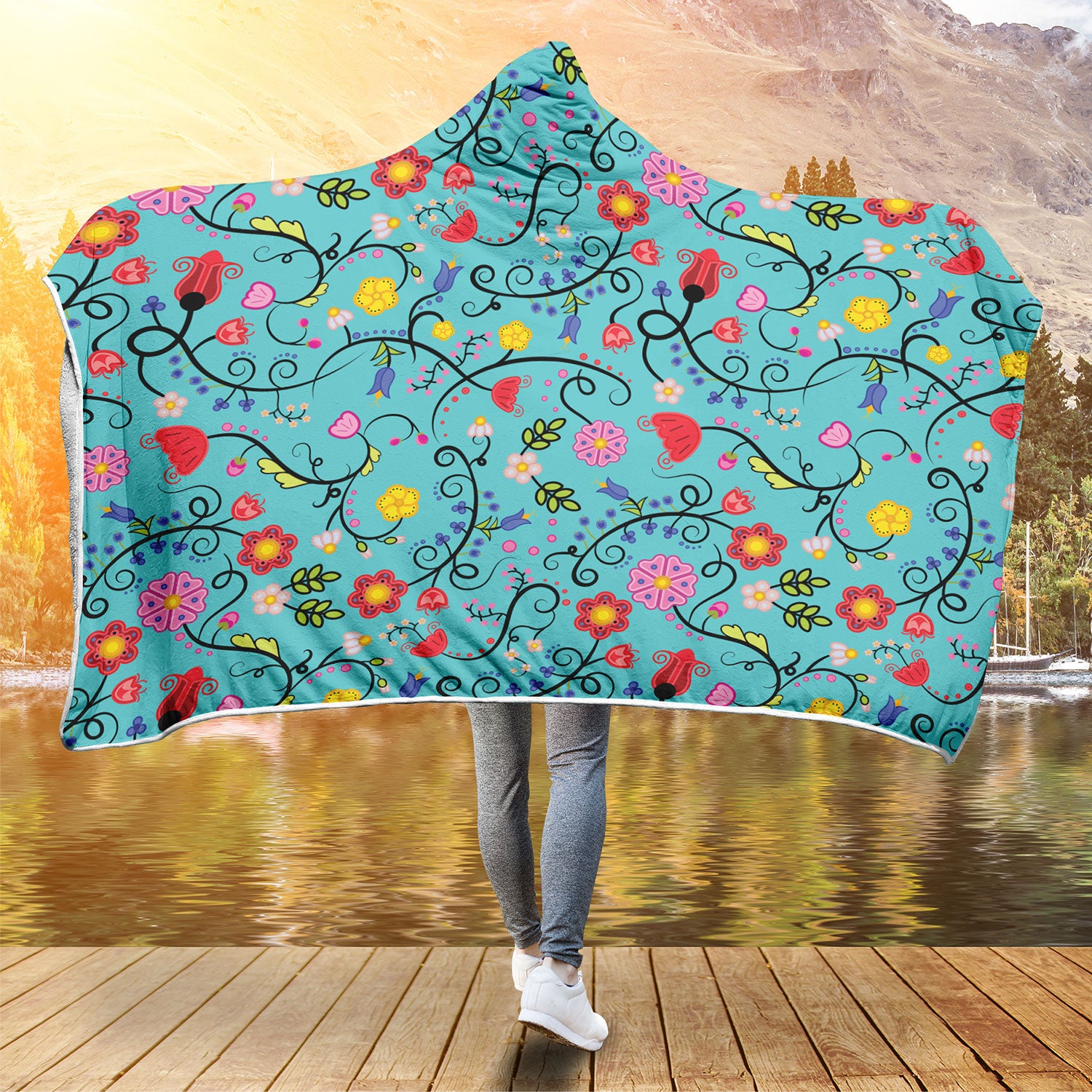 Nipin Blossom Sky Hooded Blanket