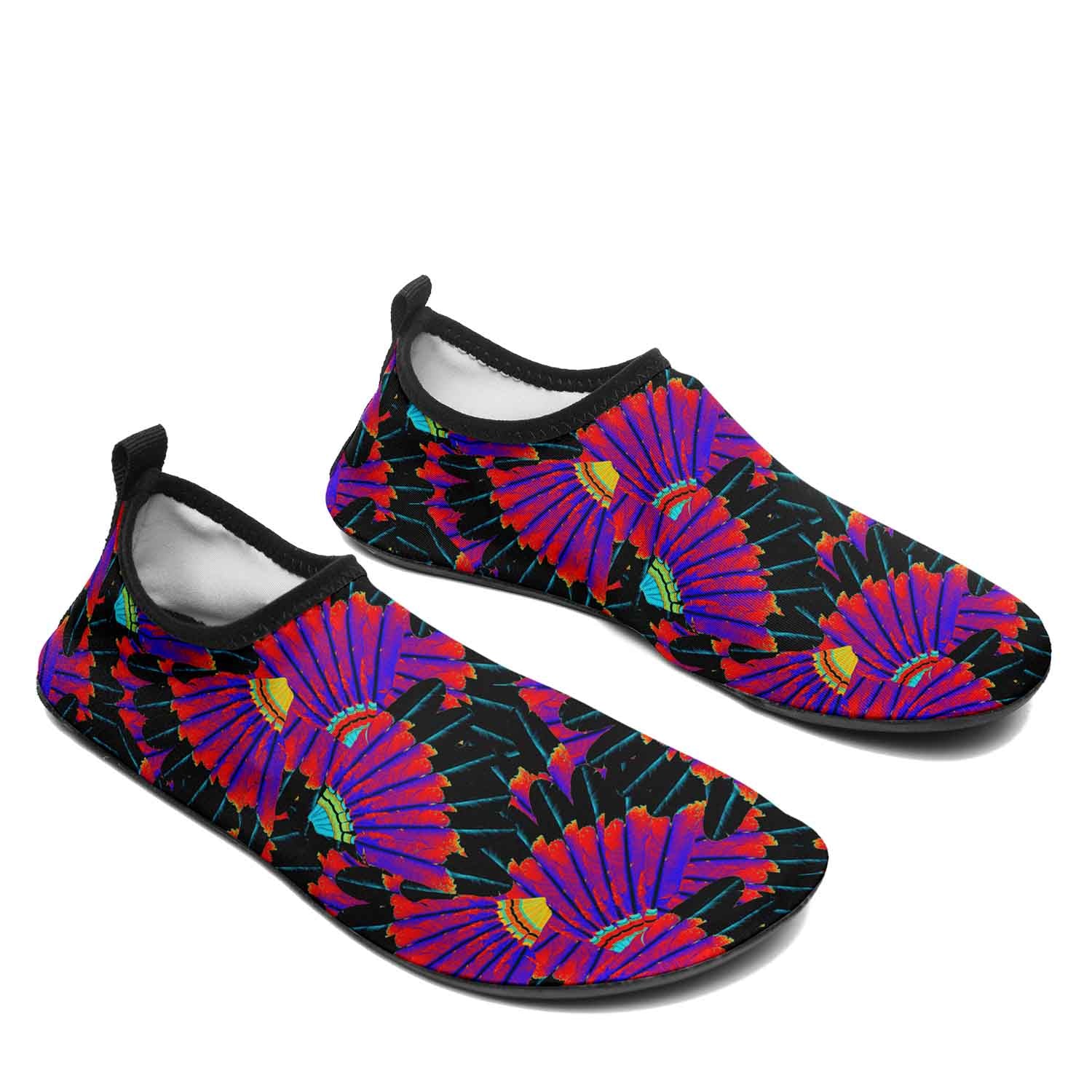 Eagle Feather Remix Kid's Sockamoccs Slip On Shoes