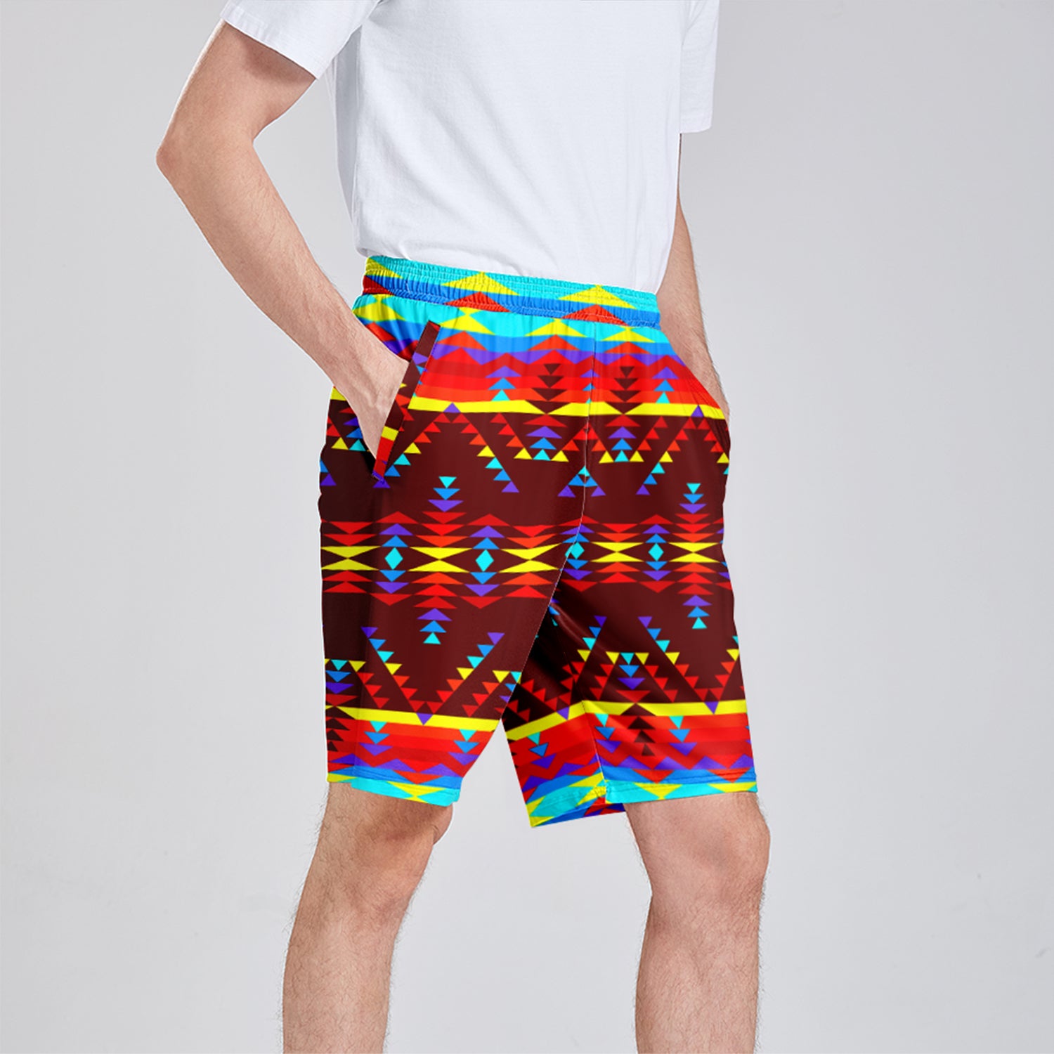 Visions of Lasting Peace Athletic Shorts with Pockets