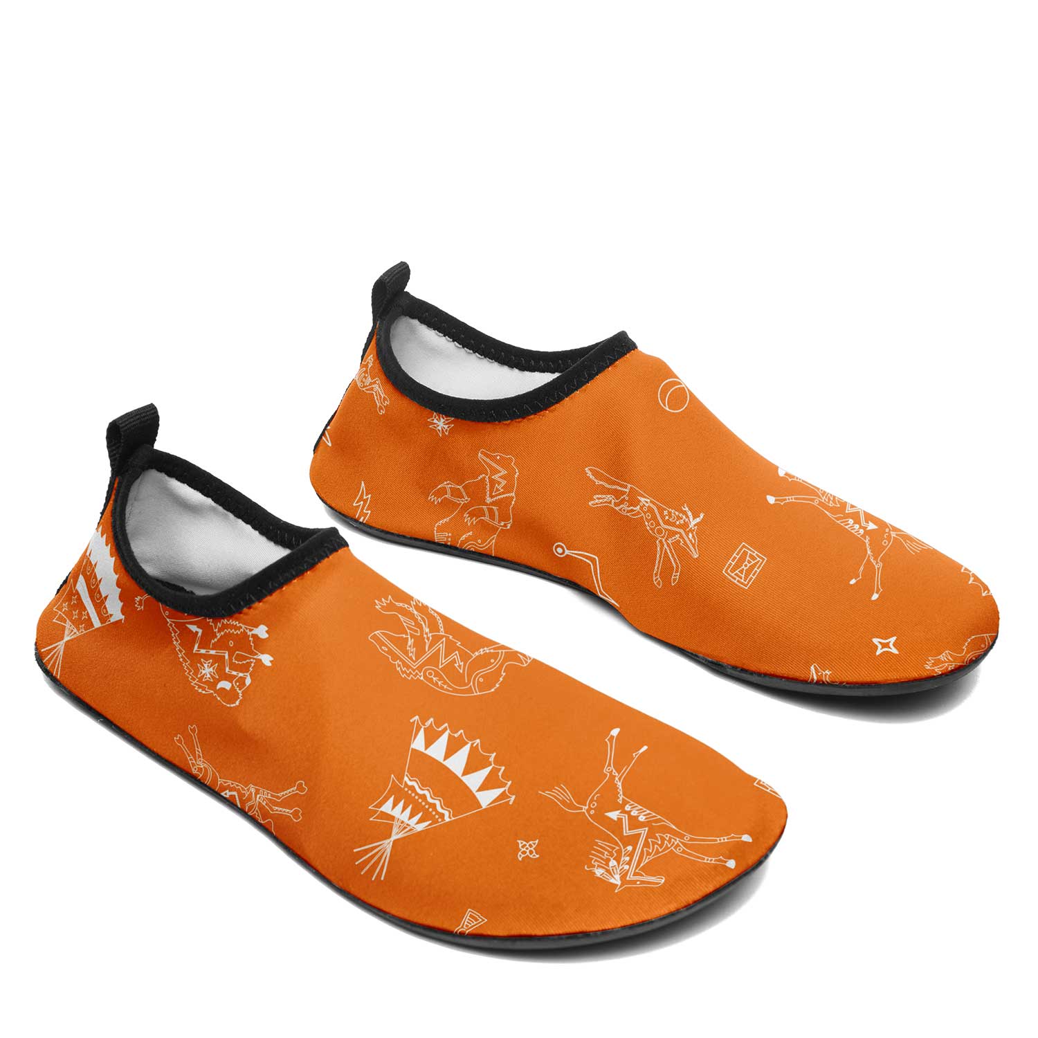 Ledger Dabbles Orange Kid's Sockamoccs Slip On Shoes