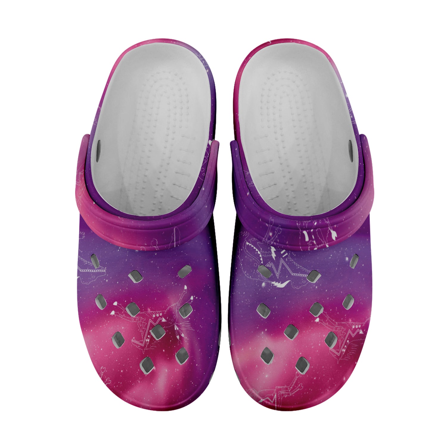 Animal Ancestors 7 Aurora Gases Pink and Purple Muddies Unisex Clog Shoes