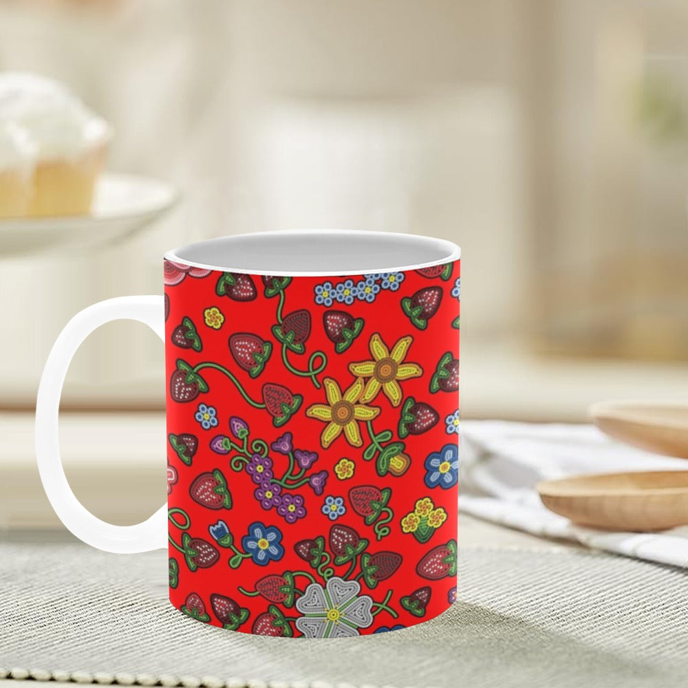 Berry Pop Fire White Mug(11OZ)