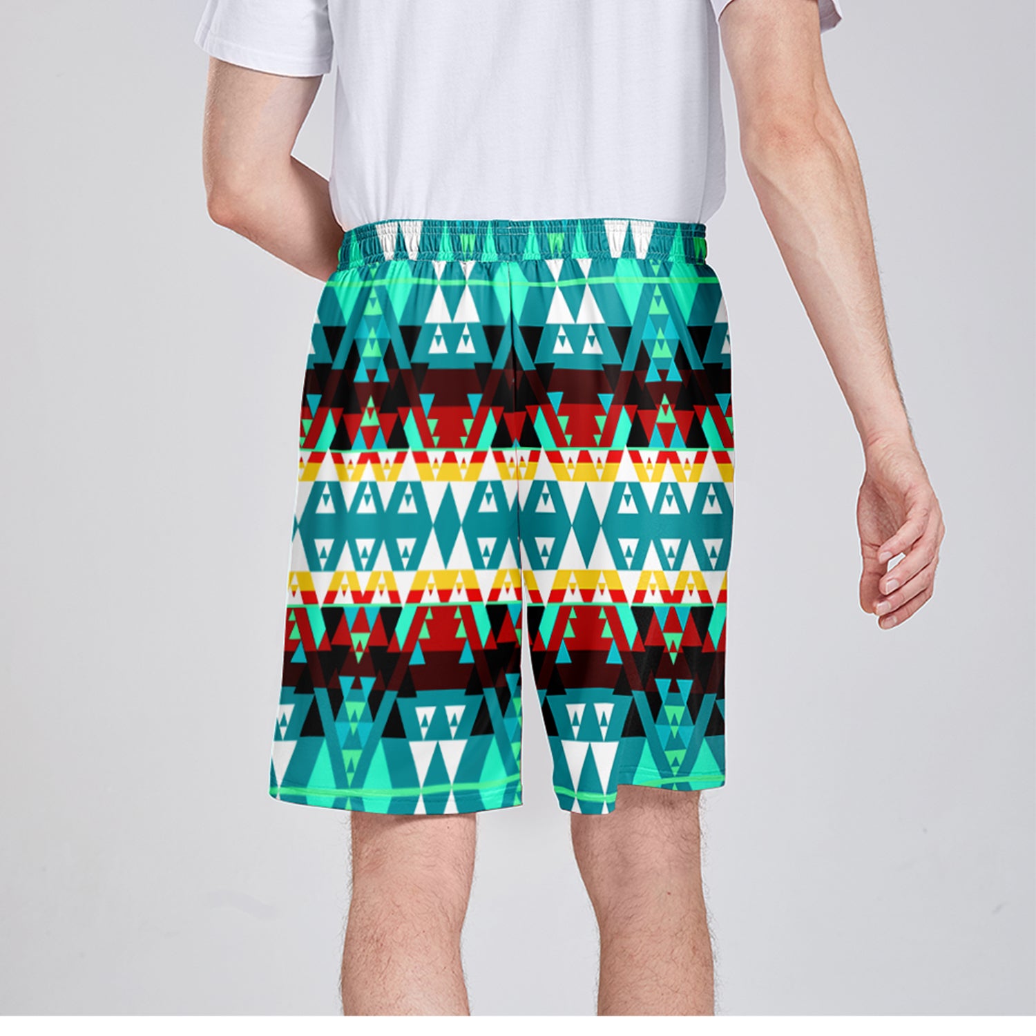 Writing on Stone Wheel Athletic Shorts with Pockets