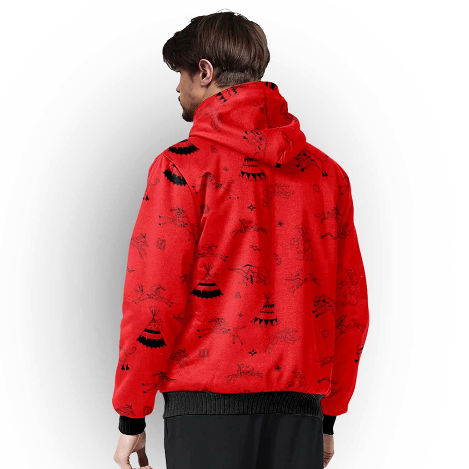 Ledger Dabbles Red Sherpa Hoodie