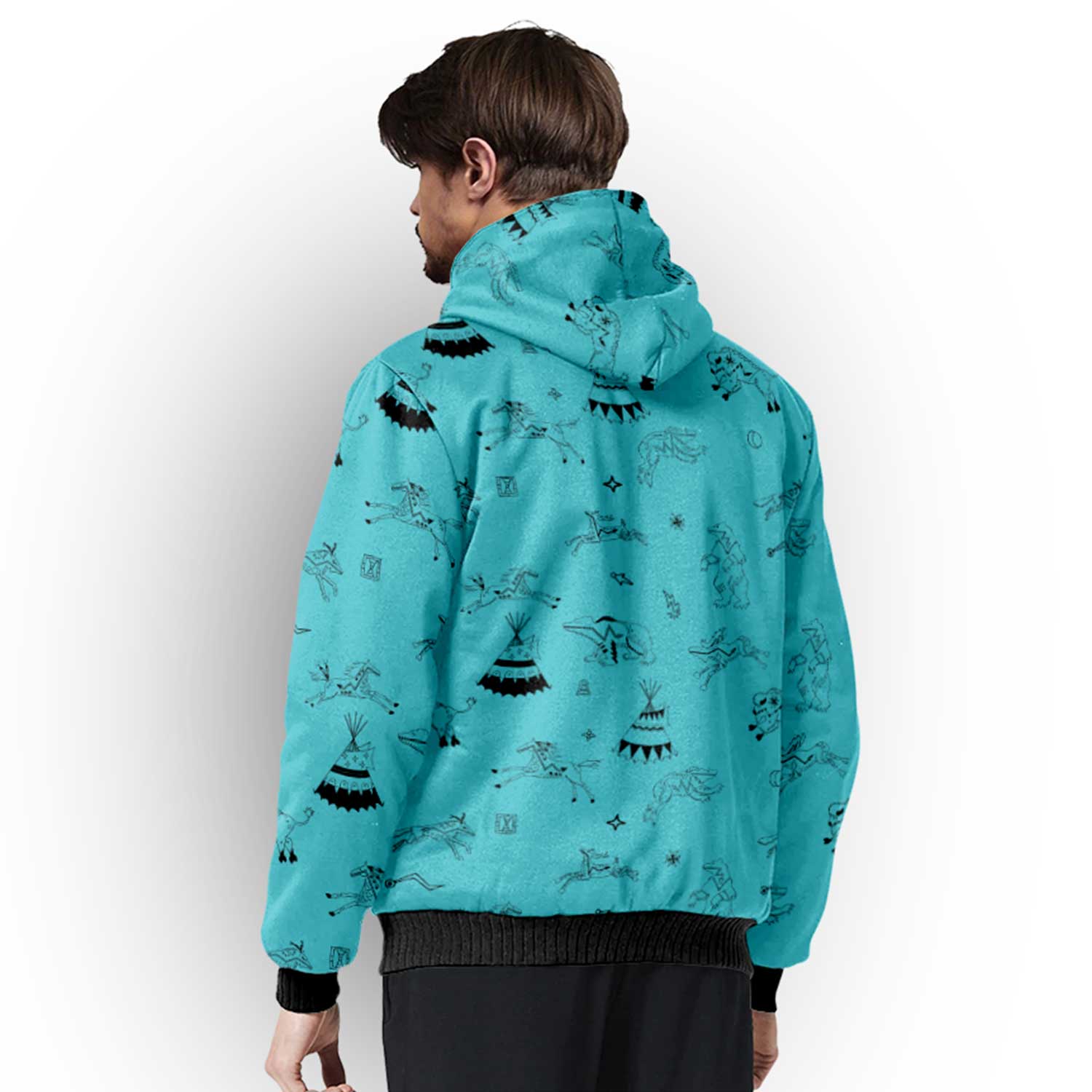 Ledger Dabbles Turquoise Sherpa Hoodie