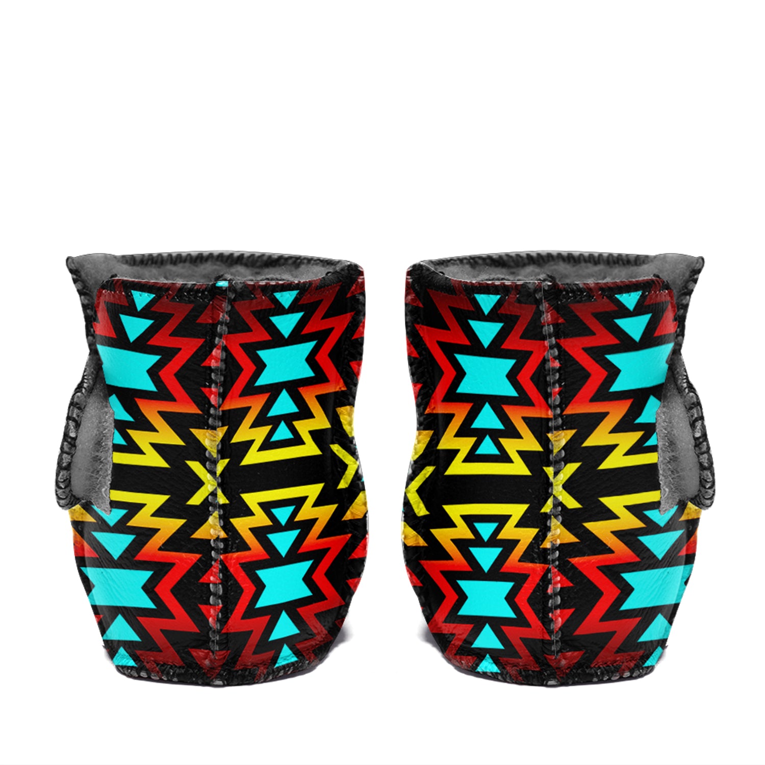 Fire Colors and Turquoise Bearpaw Baby Boots