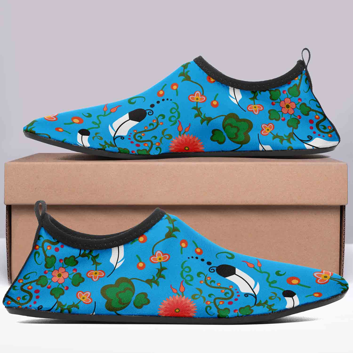 New Growth Bright Sky Kid's Sockamoccs Slip On Shoes