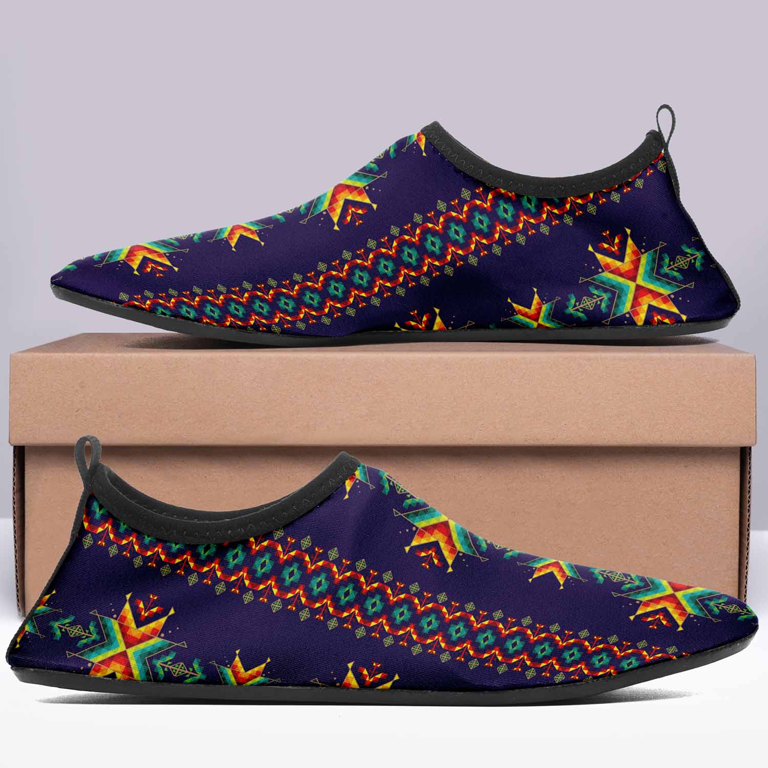 Dreams of Ancestors Indigo Kid's Sockamoccs Slip On Shoes