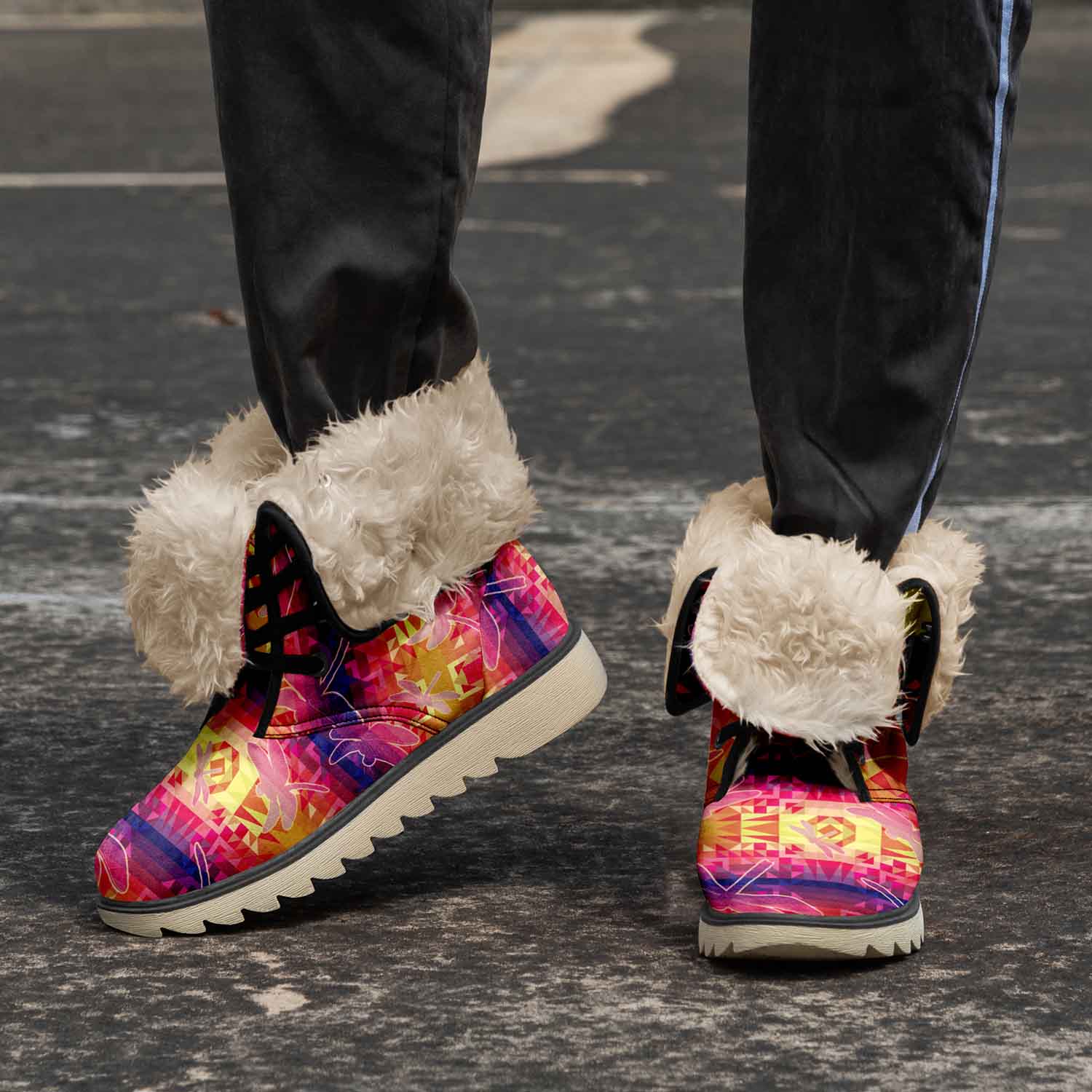 Kaleidoscope Dragonfly Polar Winter Boots