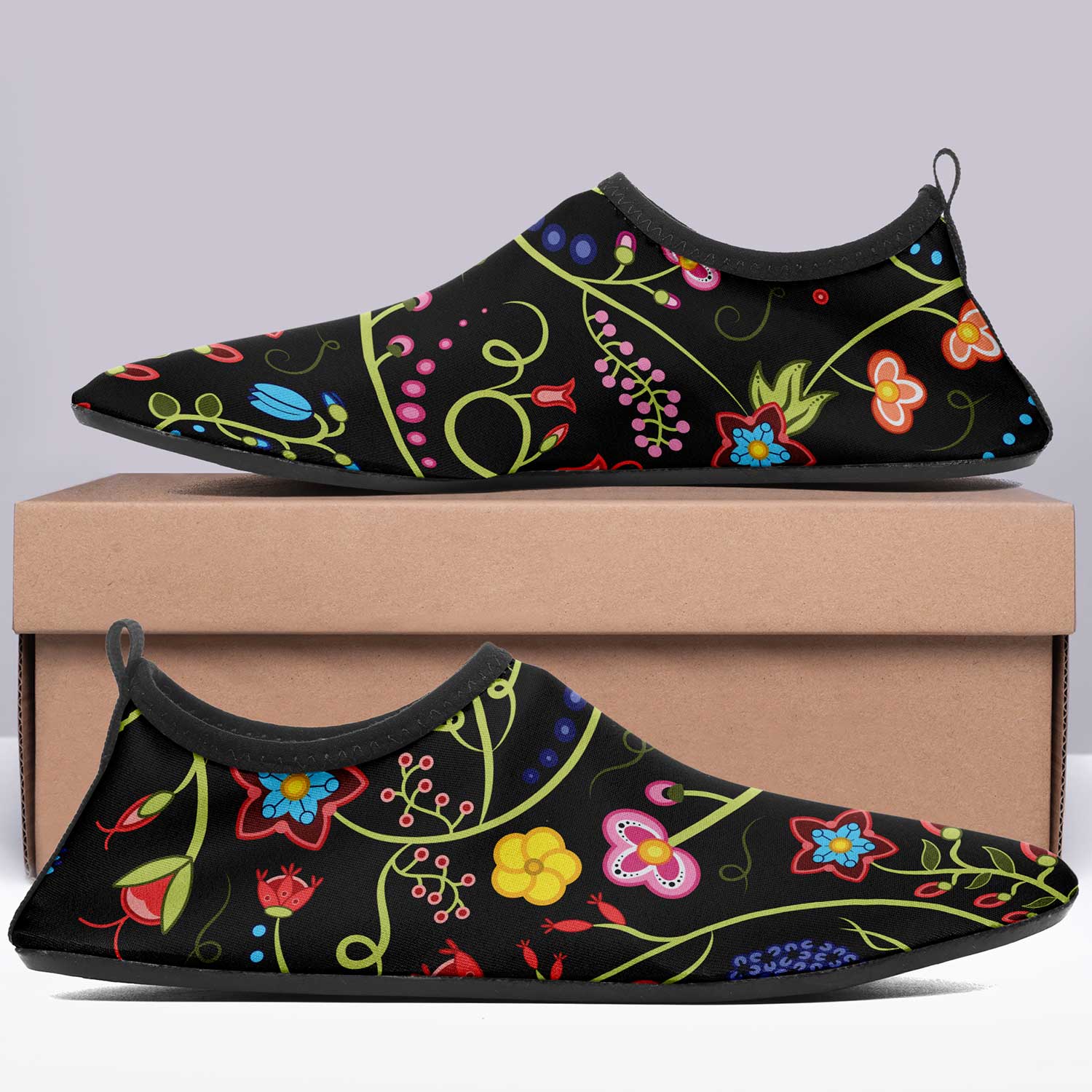 Fresh Fleur Midnight Kid's Sockamoccs Slip On Shoes