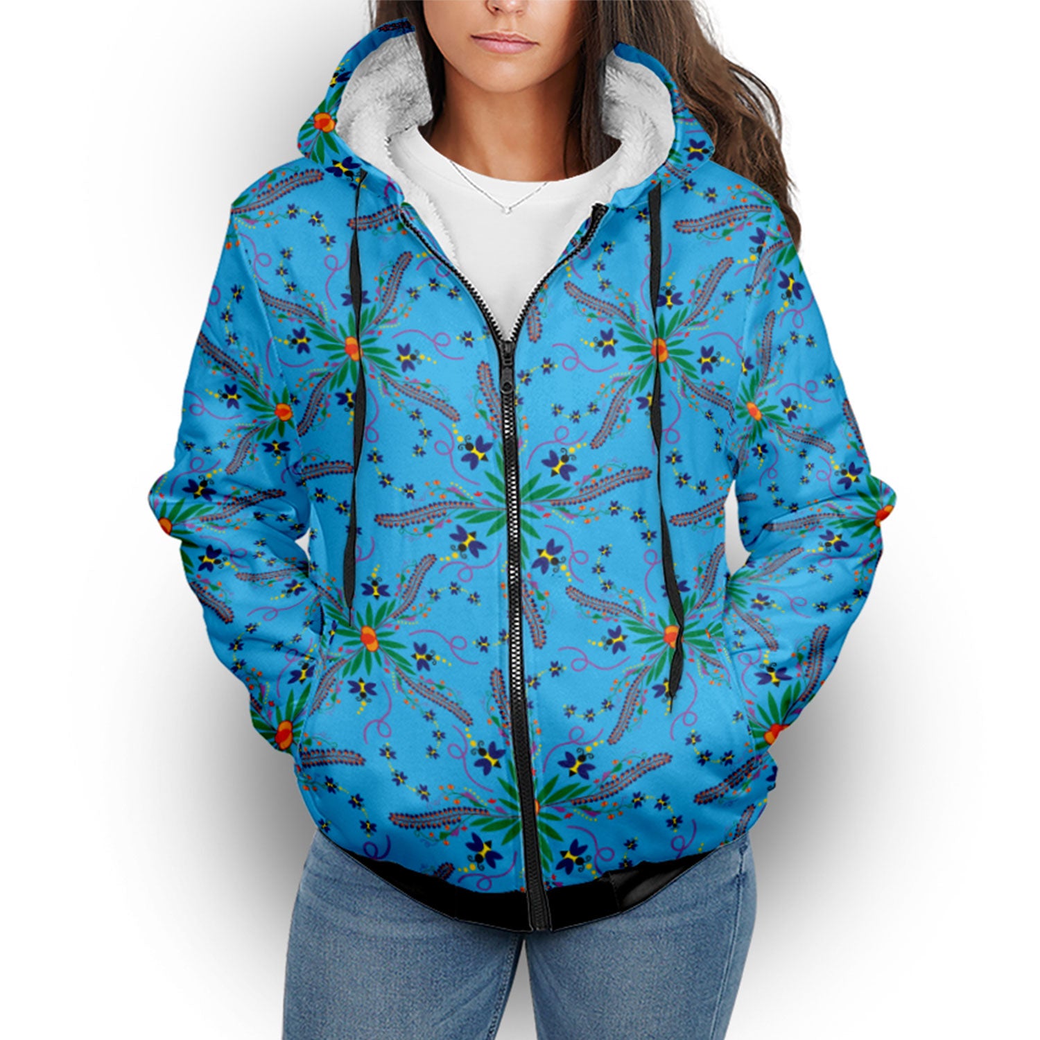 Willow Bee Saphire Sherpa Hoodie