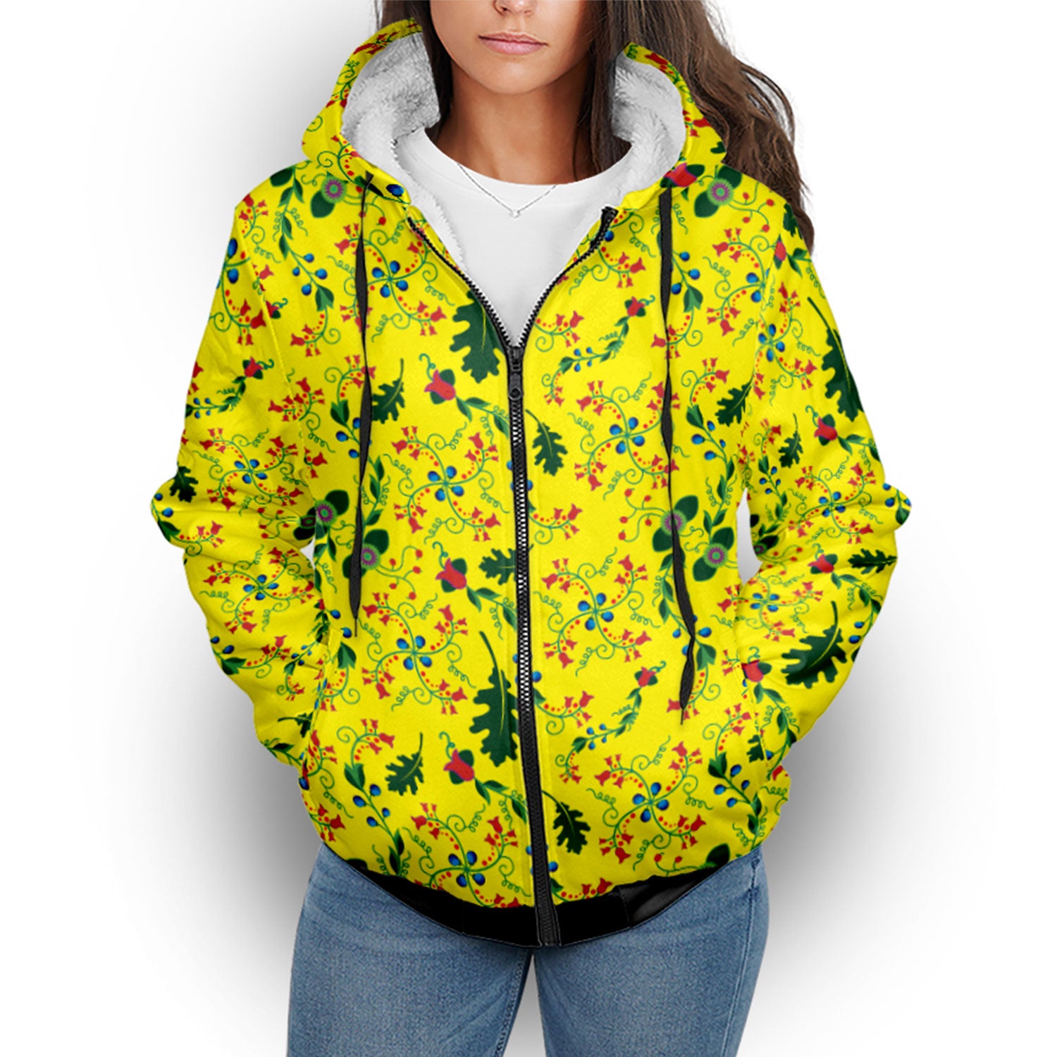 Vine Life Lemon Sherpa Hoodie