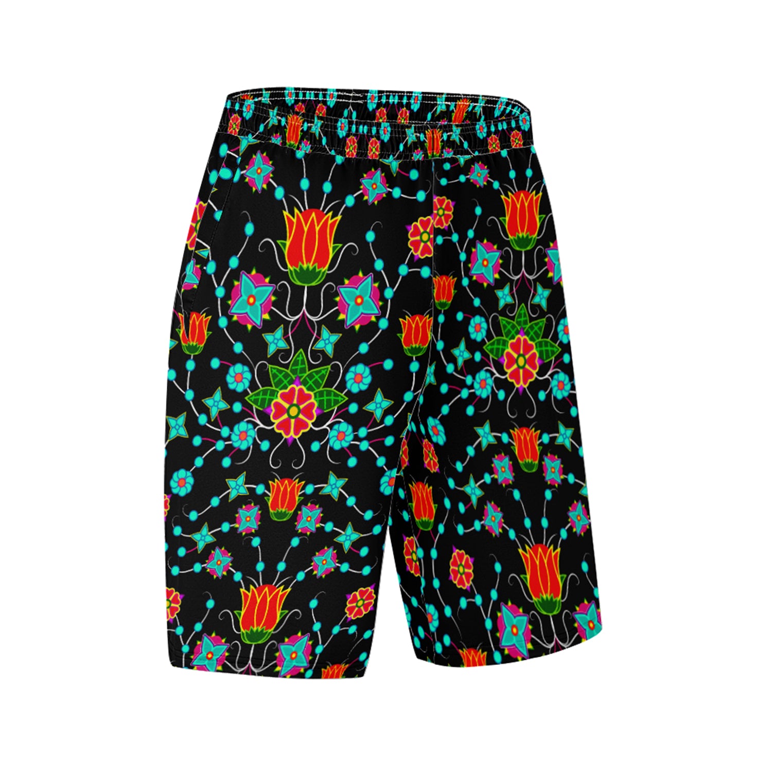 Floral Damask Upgrade Athletic Shorts with Pockets