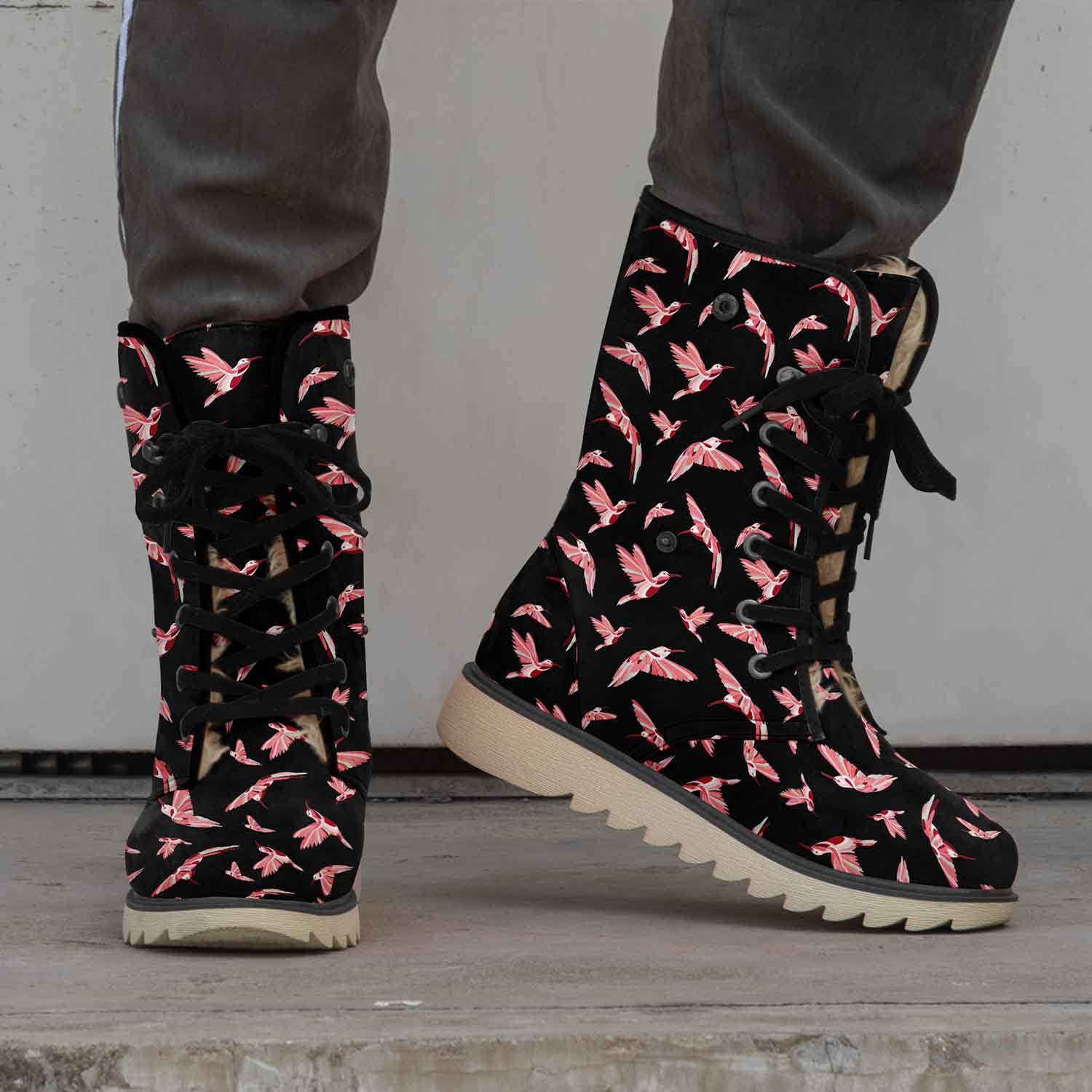 Strawberry Black Polar Winter Boots