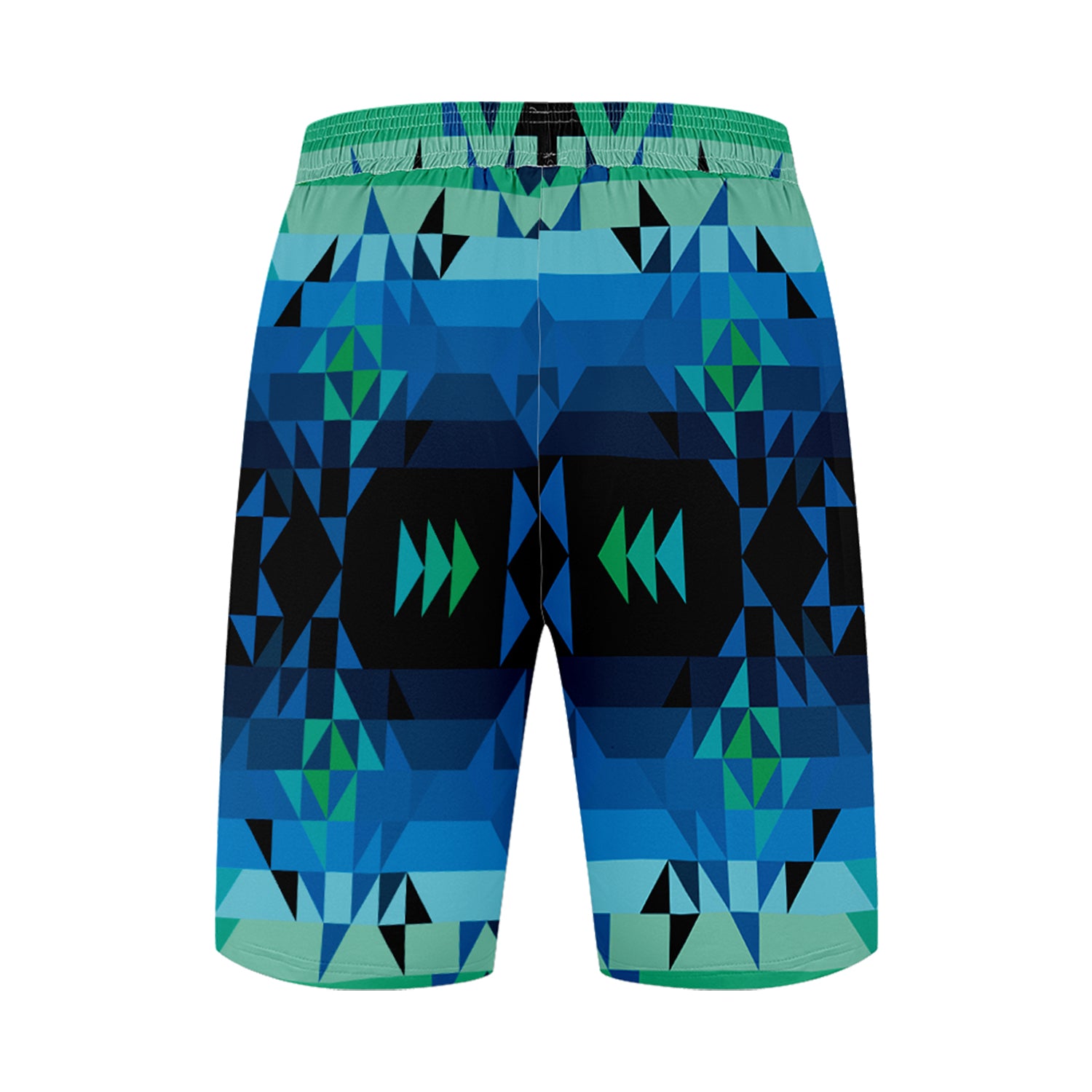 Green Star Athletic Shorts with Pockets