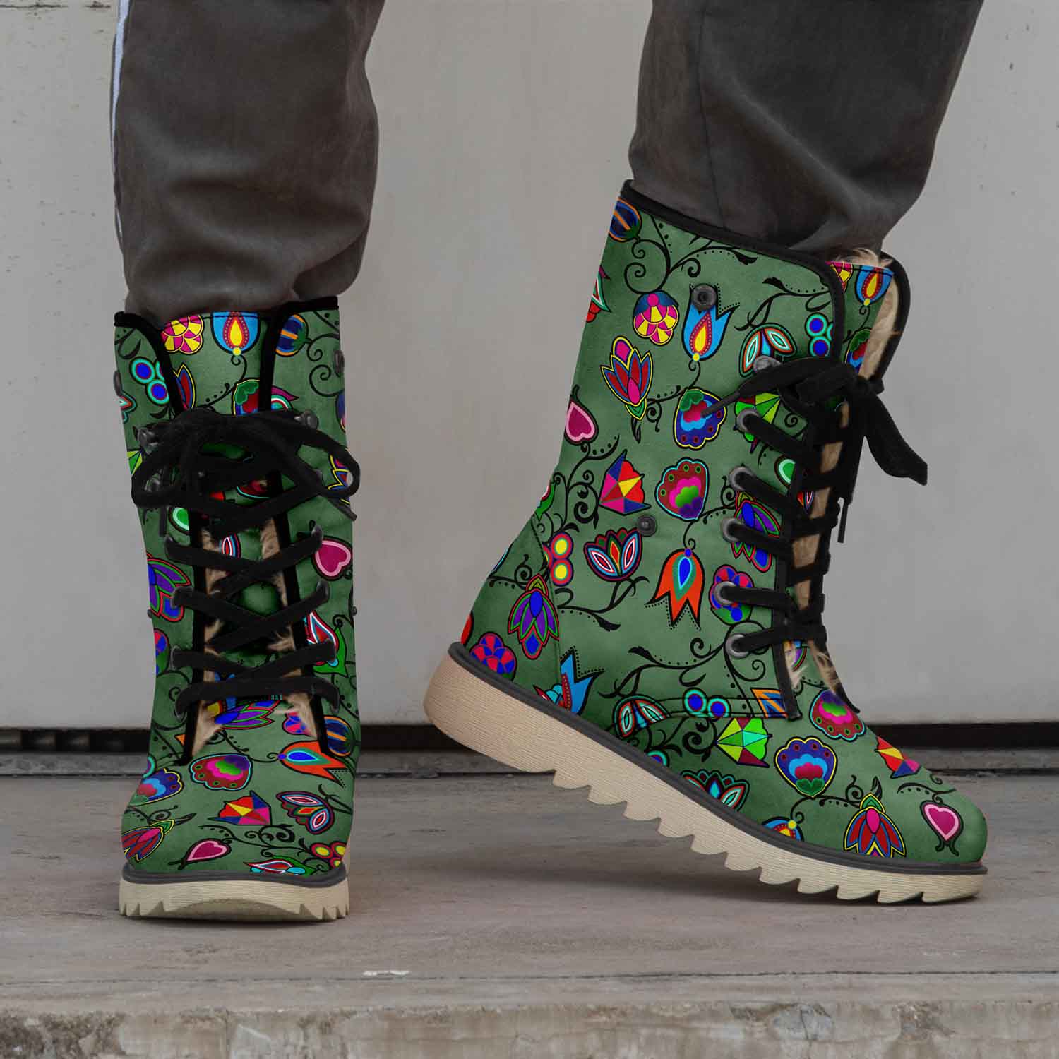 Indigenous Paisley Dark Sea Polar Winter Boots