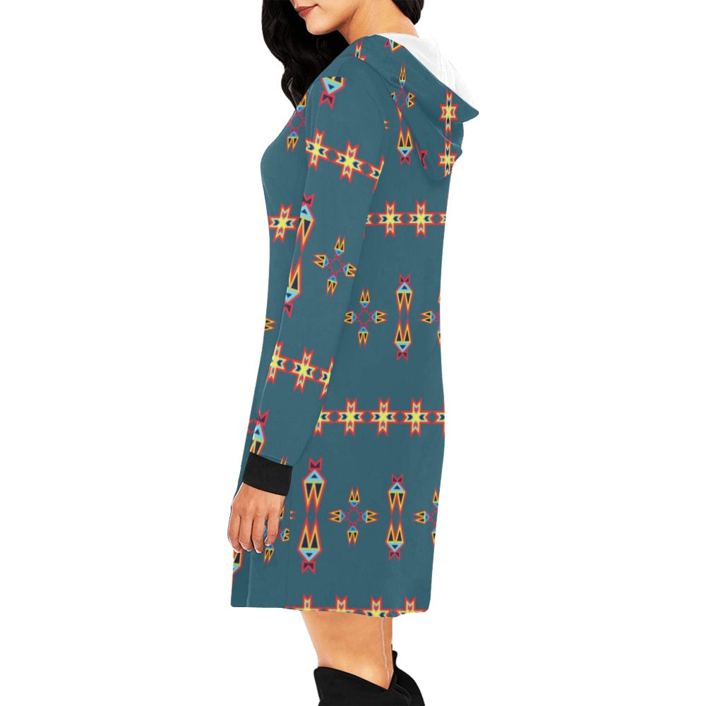 Four Directions Lodges Ocean Hoodie Dress